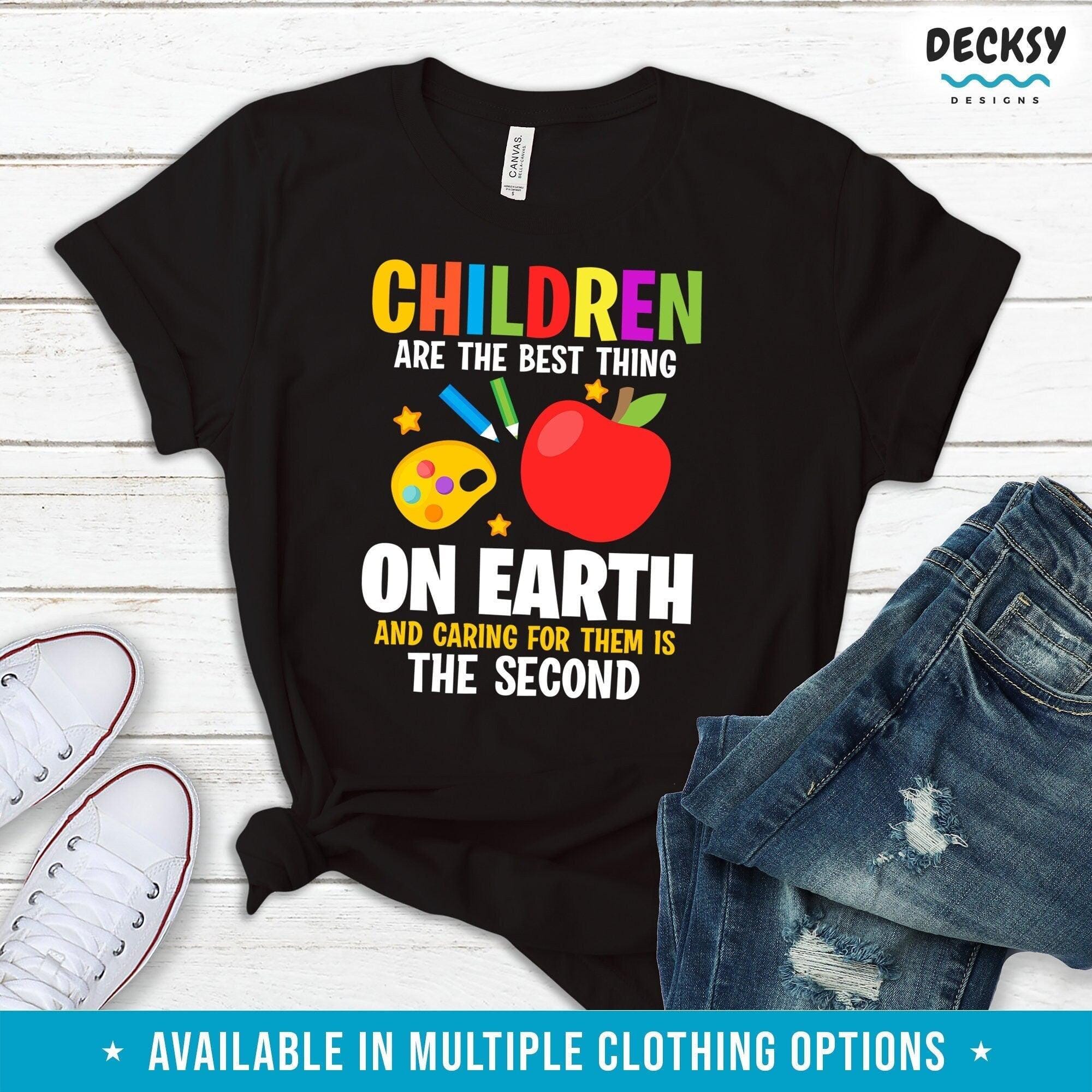 Early Childhood Education Teacher Shirt, Gift for Childcare Provider-Clothing:Gender-Neutral Adult Clothing:Tops & Tees:T-shirts:Graphic Tees-DecksyDesigns