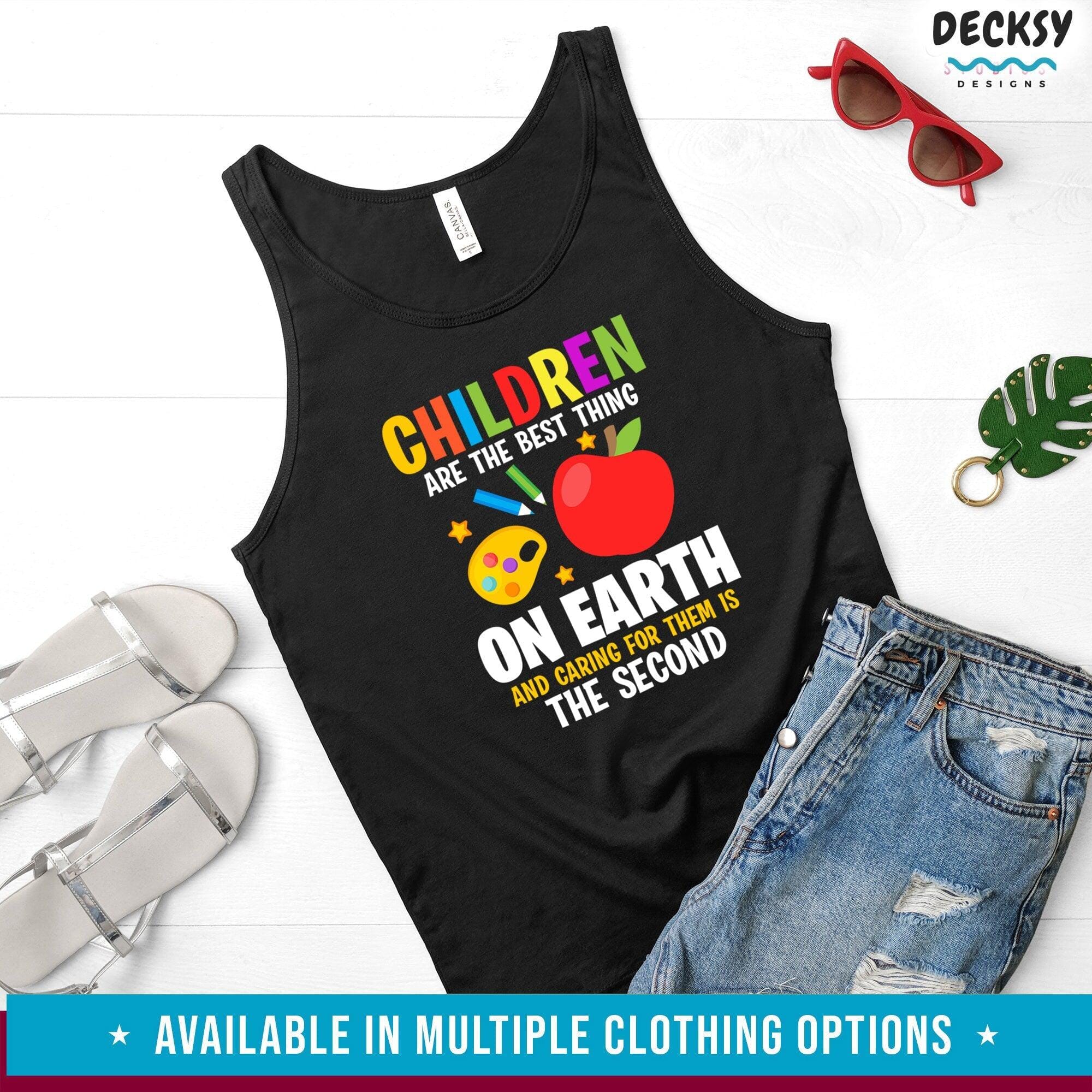 Early Childhood Education Teacher Shirt, Gift for Childcare Provider-Clothing:Gender-Neutral Adult Clothing:Tops & Tees:T-shirts:Graphic Tees-DecksyDesigns