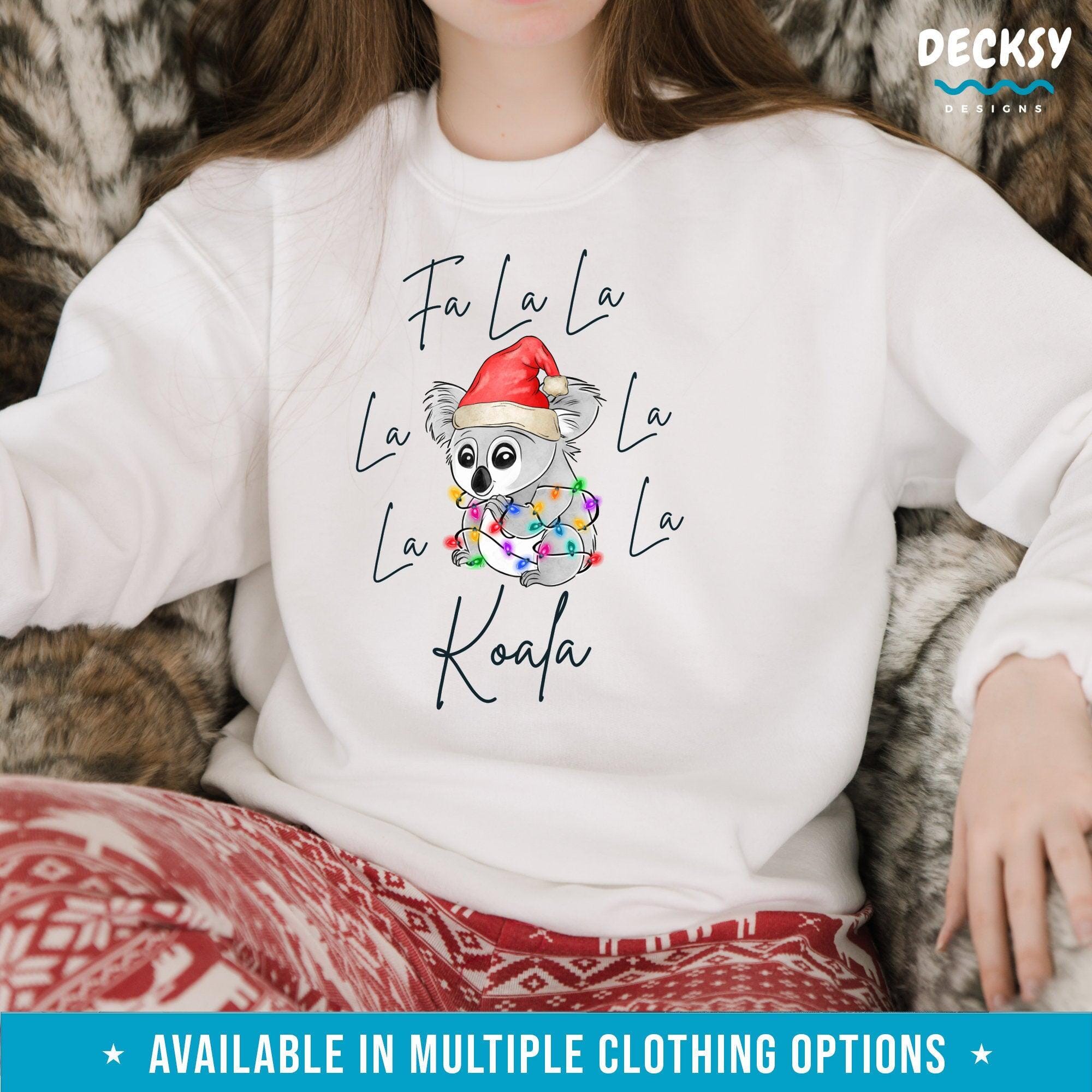 Fa La La La La Shirt, Koala Christmas Gift-Clothing:Gender-Neutral Adult Clothing:Tops & Tees:T-shirts:Graphic Tees-DecksyDesigns