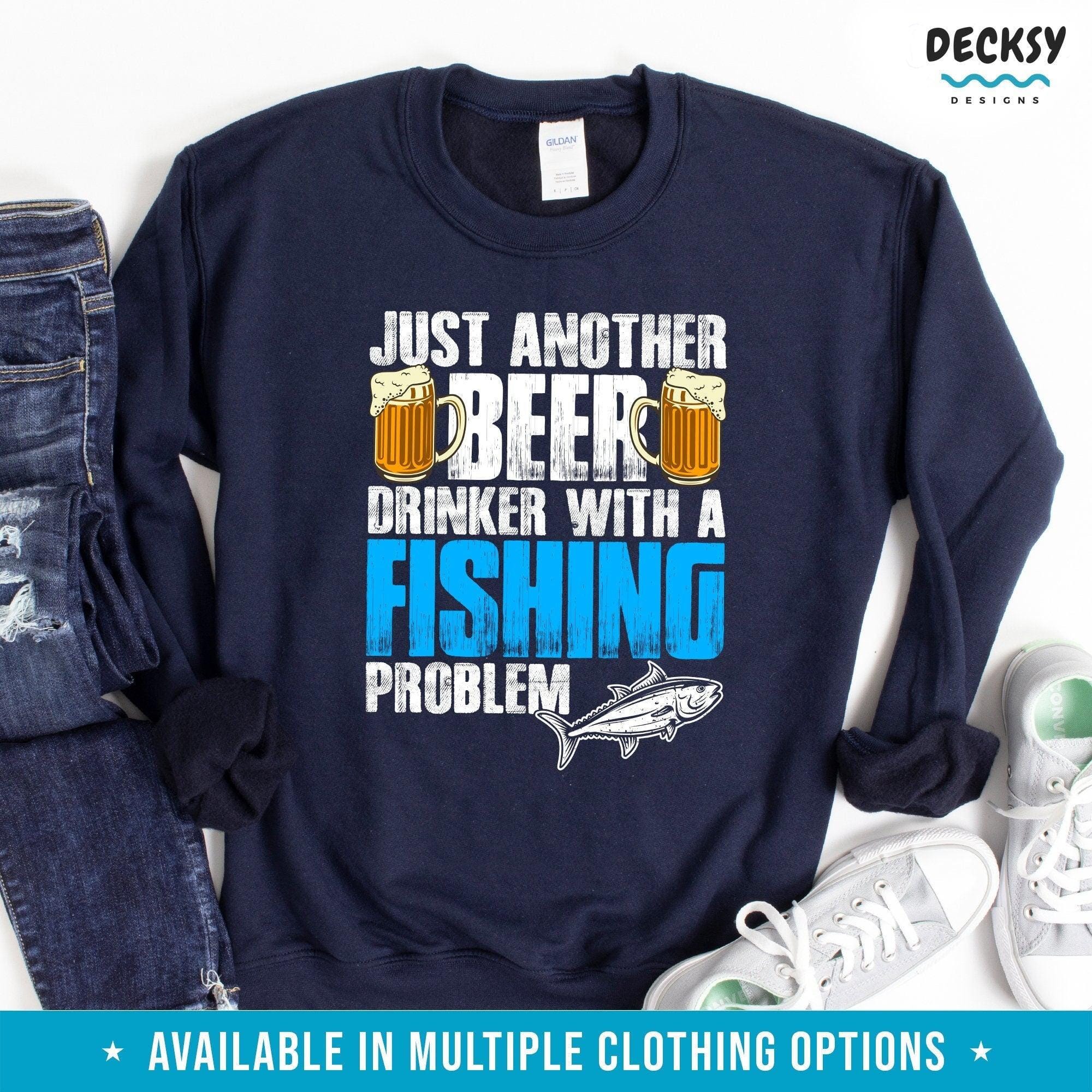 Fishing Shirt, Fisherman Gift-Clothing:Gender-Neutral Adult Clothing:Tops & Tees:T-shirts:Graphic Tees-DecksyDesigns