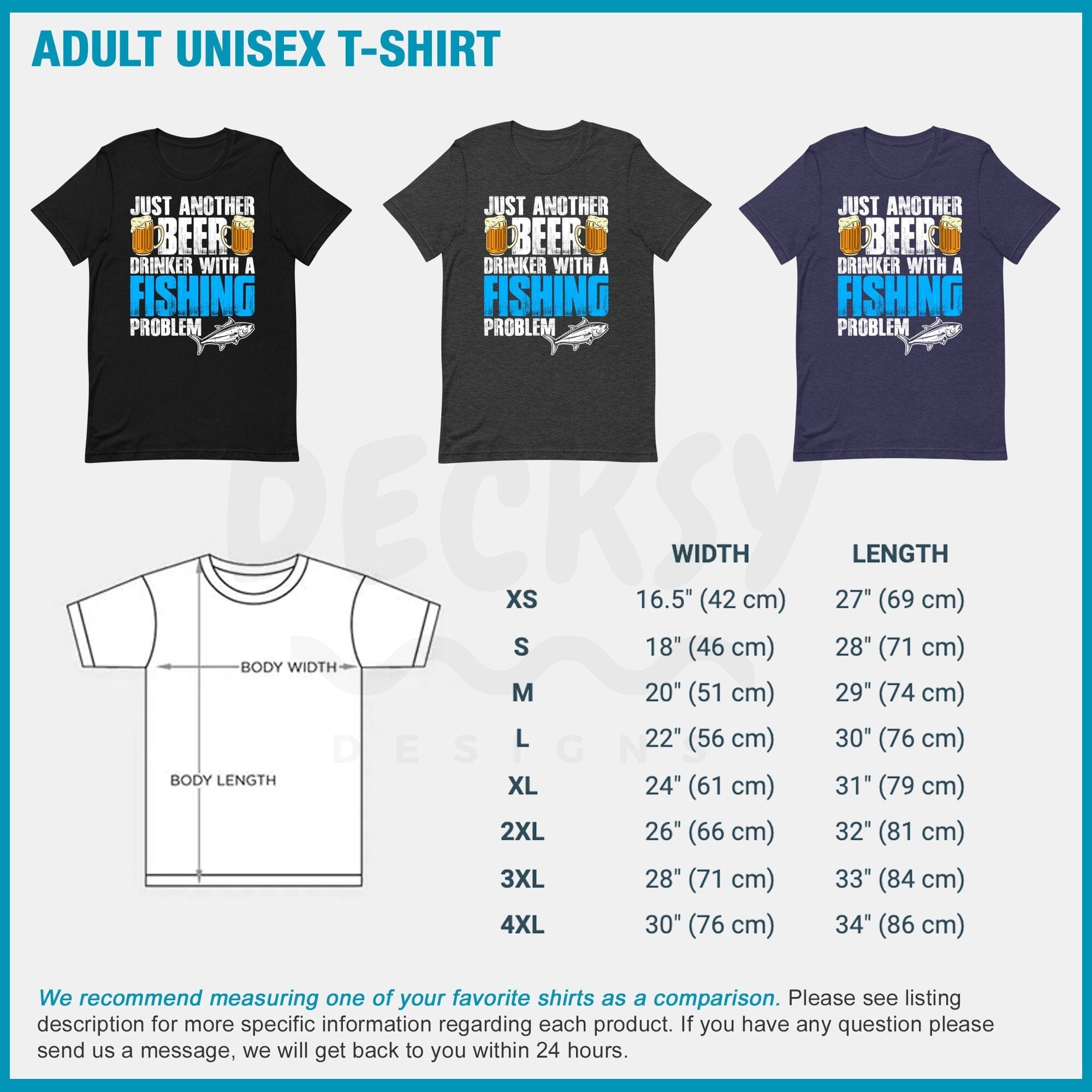 Fishing Shirt, Fisherman Gift-Clothing:Gender-Neutral Adult Clothing:Tops & Tees:T-shirts:Graphic Tees-DecksyDesigns