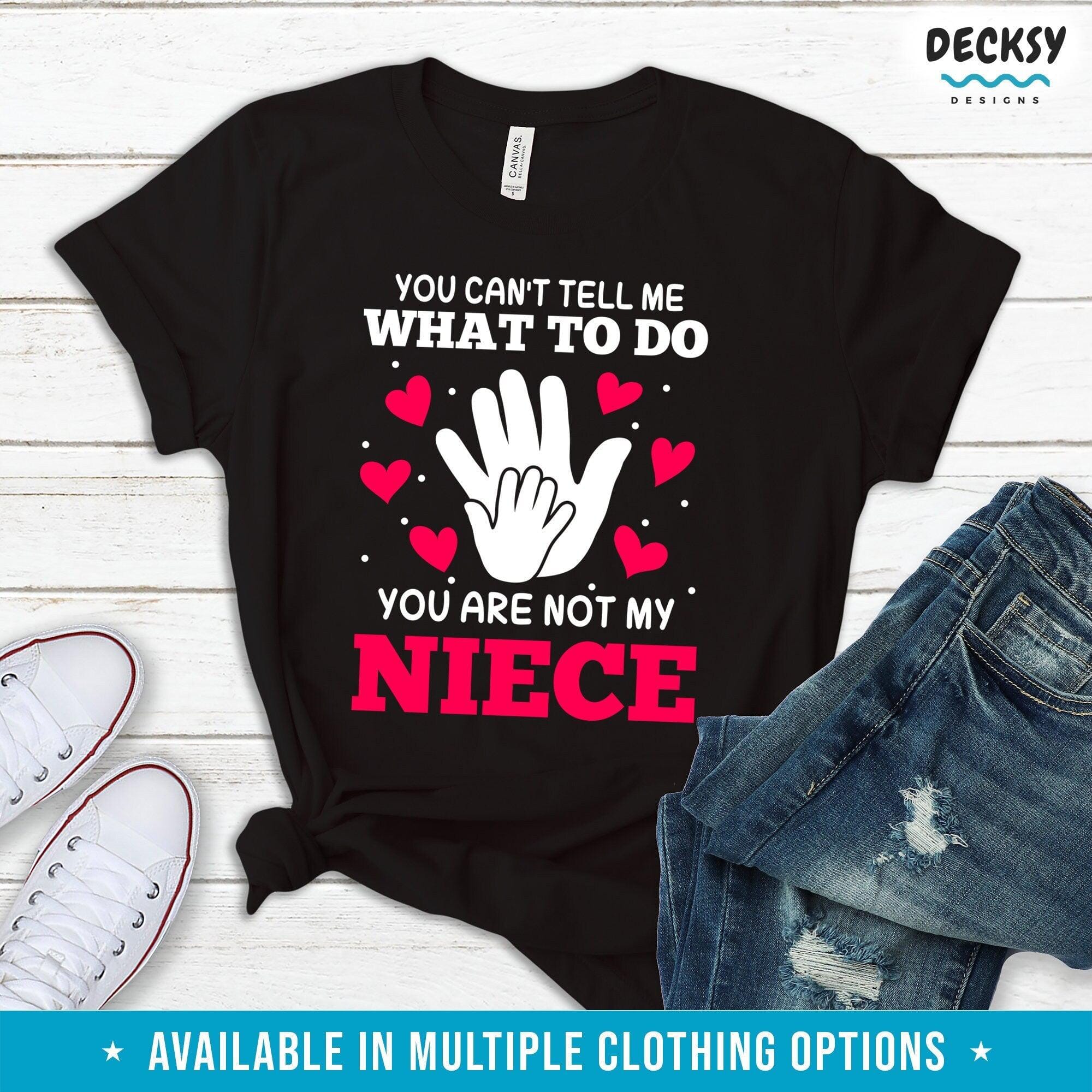 Funny Aunt and Uncle Shirt, Birthday Gift From Niece-Clothing:Gender-Neutral Adult Clothing:Tops & Tees:T-shirts:Graphic Tees-DecksyDesigns