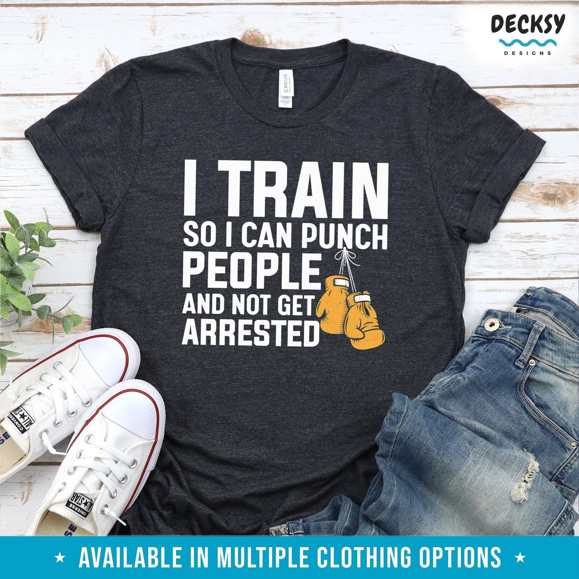 Funny Boxing Shirt, Gift For Boxer-Clothing:Gender-Neutral Adult Clothing:Tops & Tees:T-shirts:Graphic Tees-DecksyDesigns