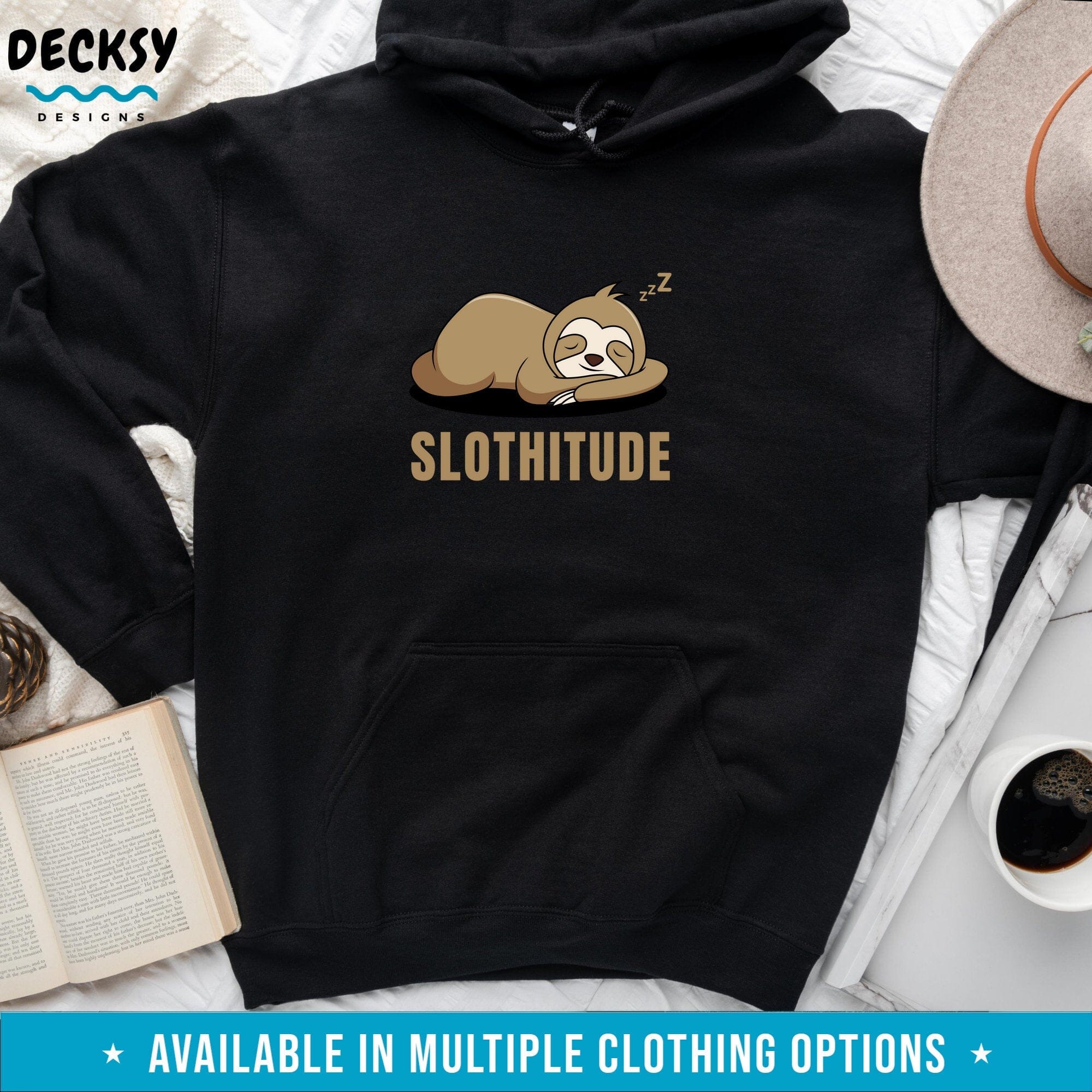 Funny Slothitude Shirt, Gift For Sloth Lover-Clothing:Gender-Neutral Adult Clothing:Tops & Tees:T-shirts:Graphic Tees-DecksyDesigns