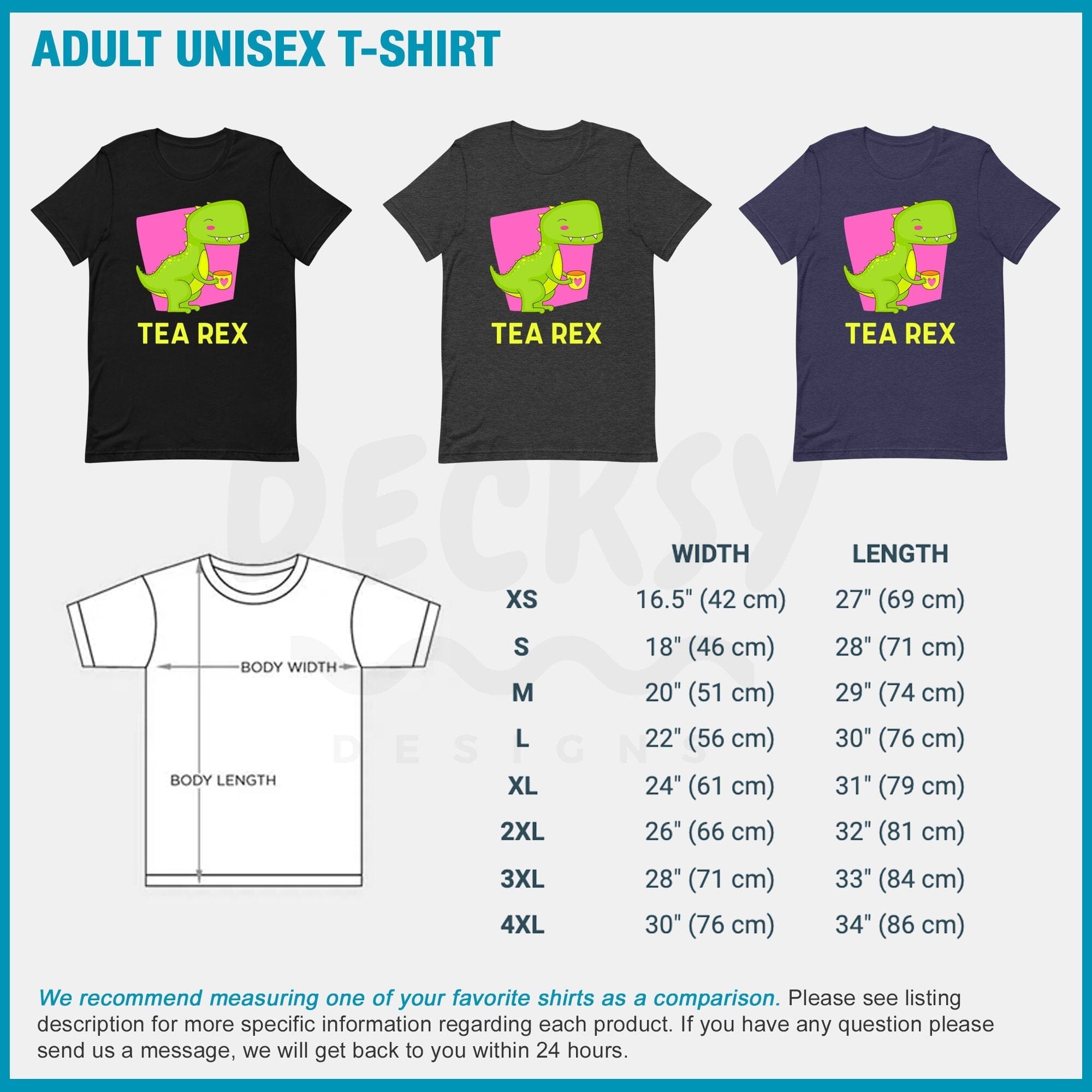 Funny Trex Shirt, Tea Rex Cute Animal Gift-Clothing:Gender-Neutral Adult Clothing:Tops & Tees:T-shirts:Graphic Tees-DecksyDesigns