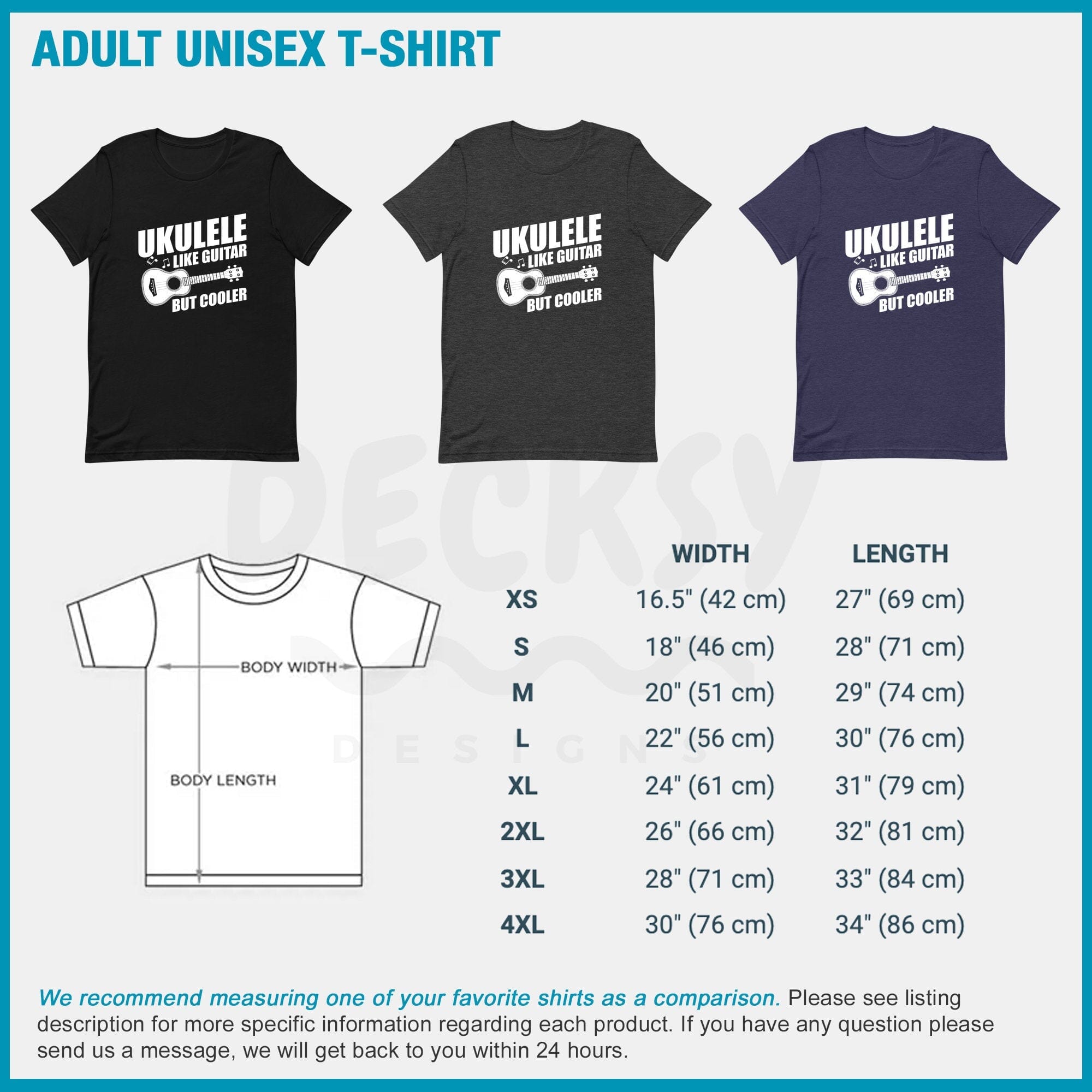 Funny Ukulele Tshirt, Ukulele Player Gift-Clothing:Gender-Neutral Adult Clothing:Tops & Tees:T-shirts:Graphic Tees-DecksyDesigns