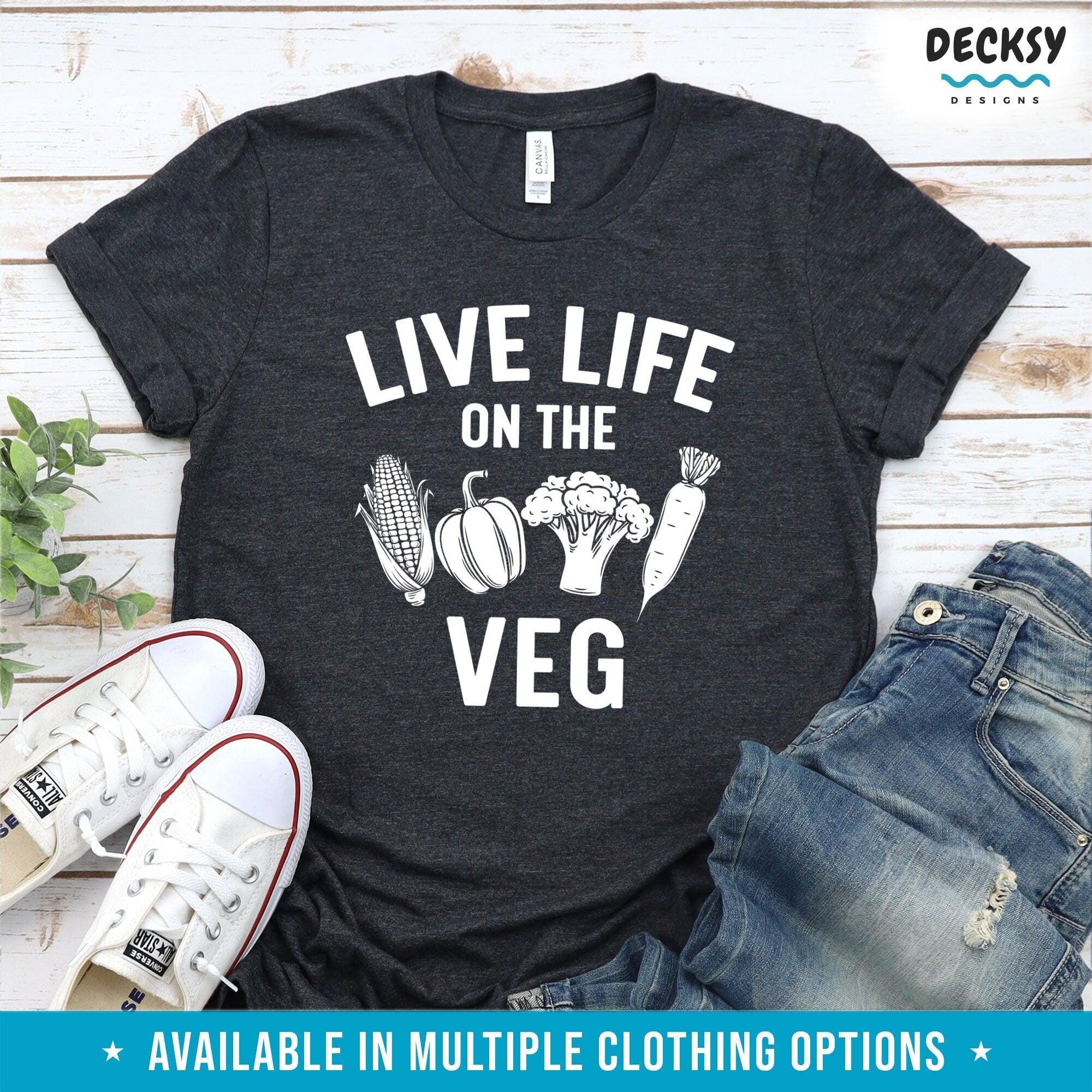 Funny Vegan Shirt, Vegetarian Gift-Clothing:Gender-Neutral Adult Clothing:Tops & Tees:T-shirts:Graphic Tees-DecksyDesigns