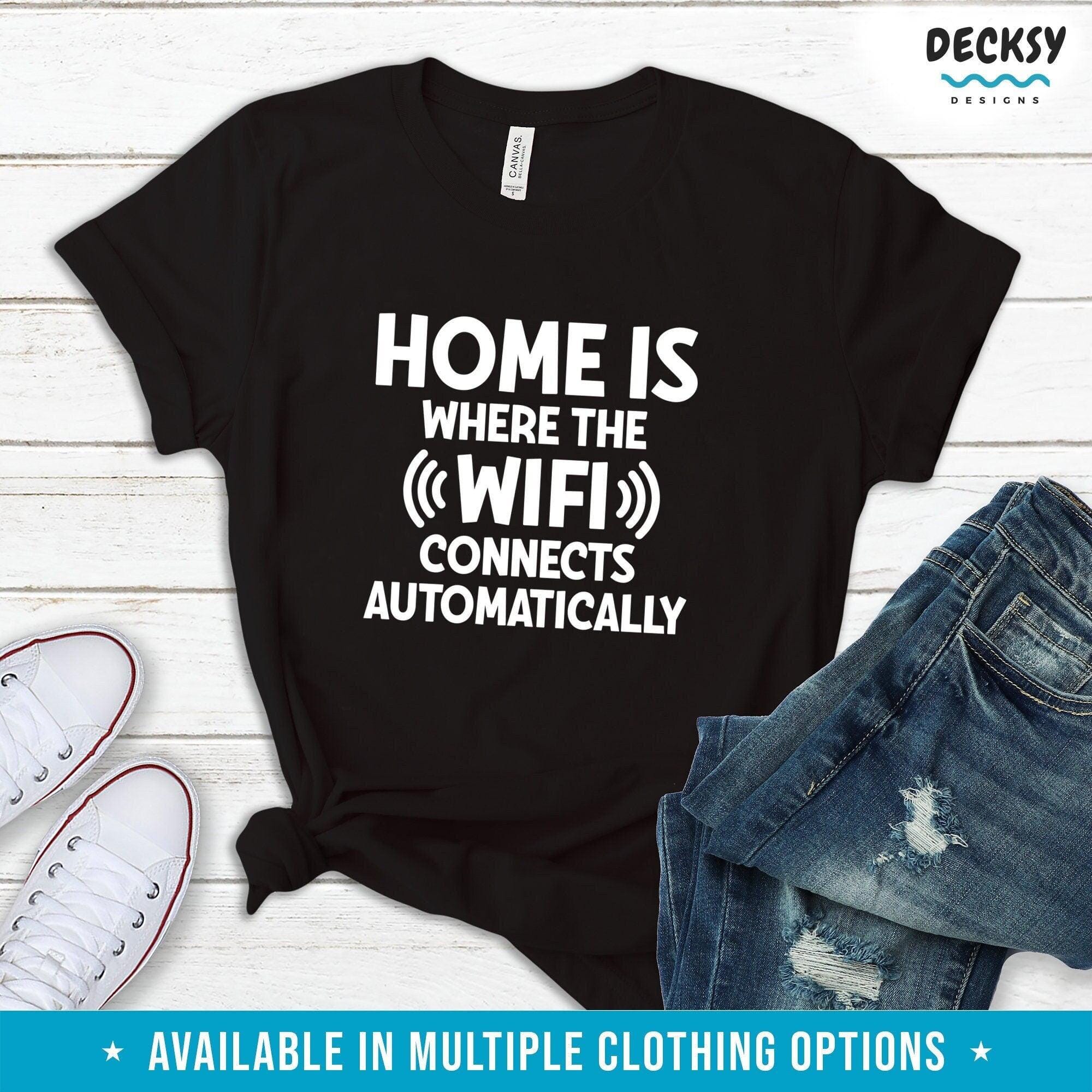 Funny Work From Home Shirt, Computer Nerd Gift-Clothing:Gender-Neutral Adult Clothing:Tops & Tees:T-shirts:Graphic Tees-DecksyDesigns