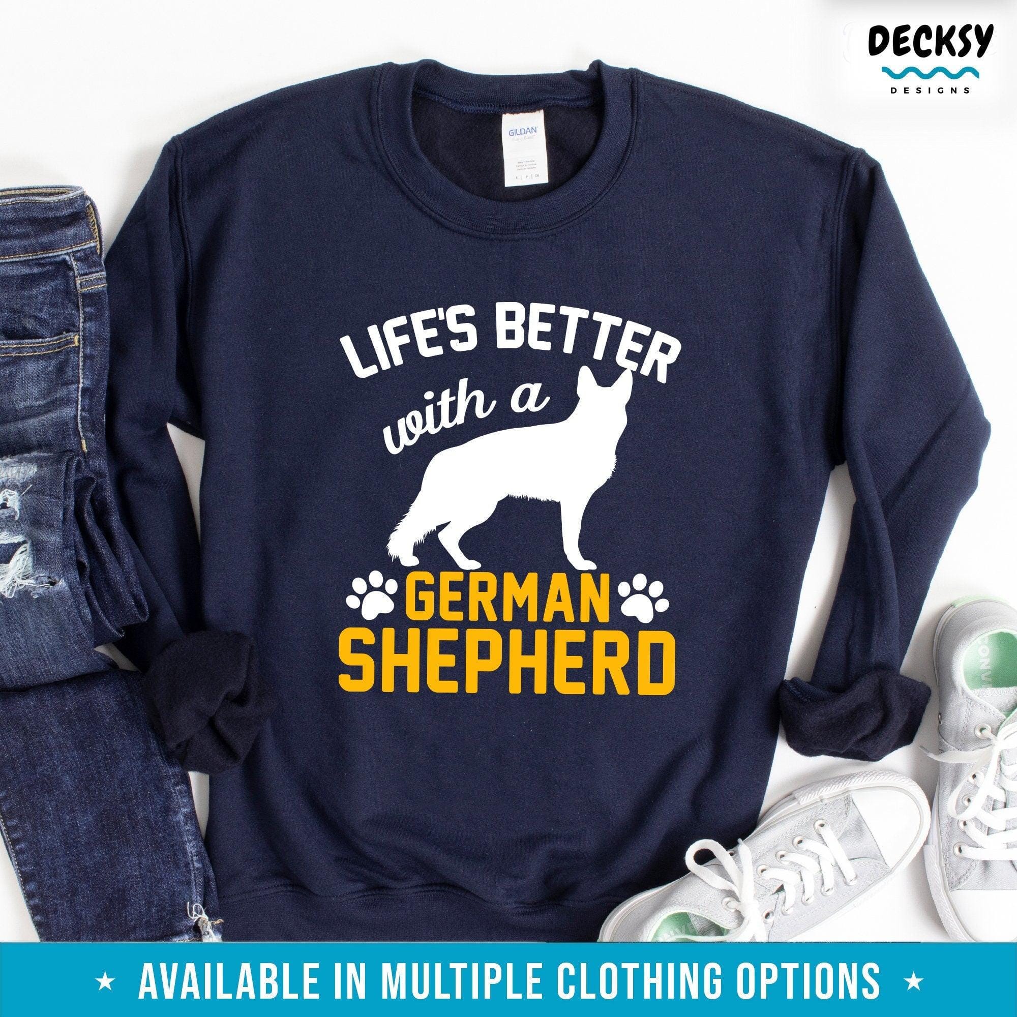 German Shepherd Shirt, Dog Lover Gift-Clothing:Gender-Neutral Adult Clothing:Tops & Tees:T-shirts:Graphic Tees-DecksyDesigns