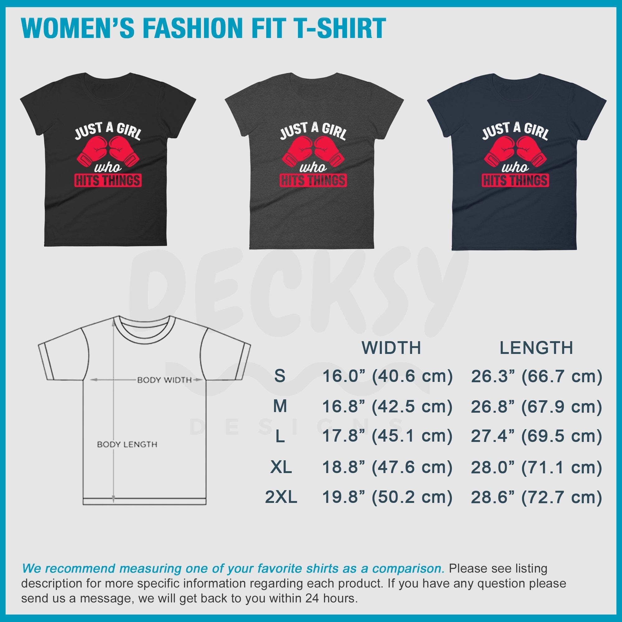 Girls Boxing T-shirt, Kickboxer Gift Women-Clothing:Gender-Neutral Adult Clothing:Tops & Tees:T-shirts:Graphic Tees-DecksyDesigns