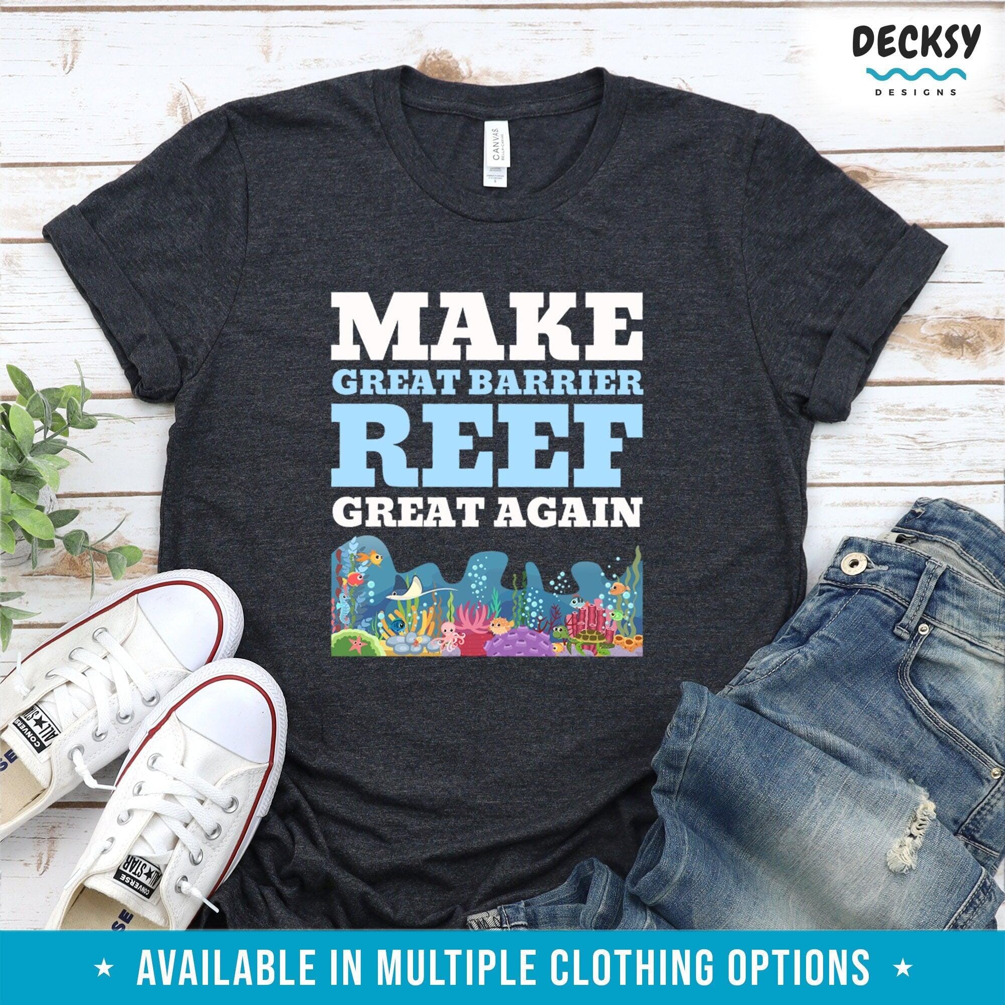 Great Barrier Reef Australia Shirt, Nature Lover Gift-Clothing:Gender-Neutral Adult Clothing:Tops & Tees:T-shirts:Graphic Tees-DecksyDesigns