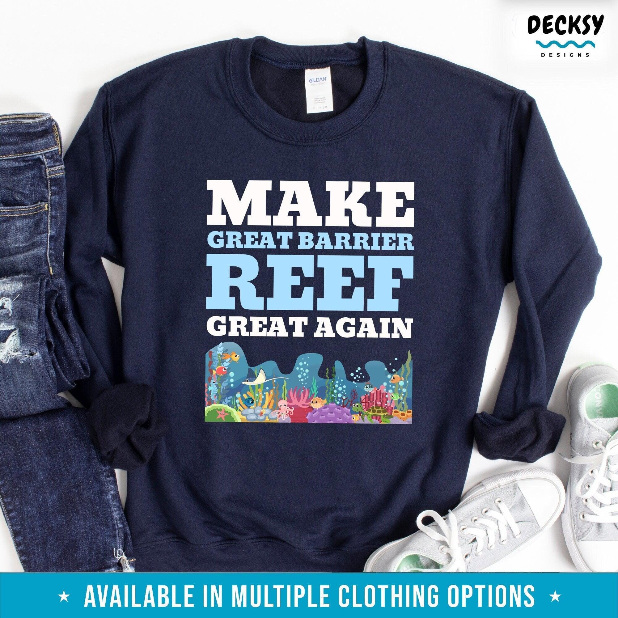 Great Barrier Reef Australia Shirt, Nature Lover Gift-Clothing:Gender-Neutral Adult Clothing:Tops & Tees:T-shirts:Graphic Tees-DecksyDesigns