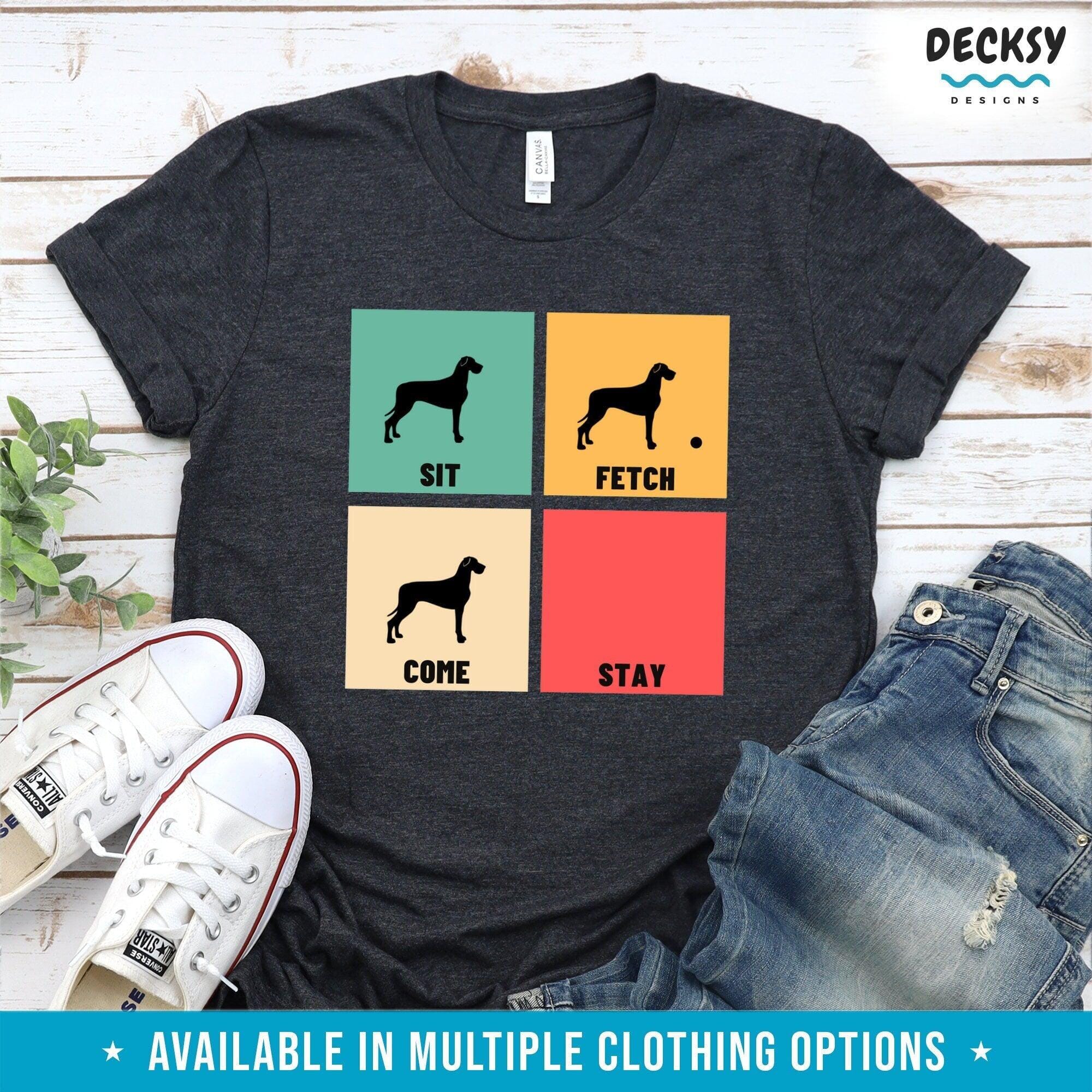 Great Dane Tshirt, Funny Great Dane Owner Gifts-Clothing:Gender-Neutral Adult Clothing:Tops & Tees:T-shirts:Graphic Tees-DecksyDesigns