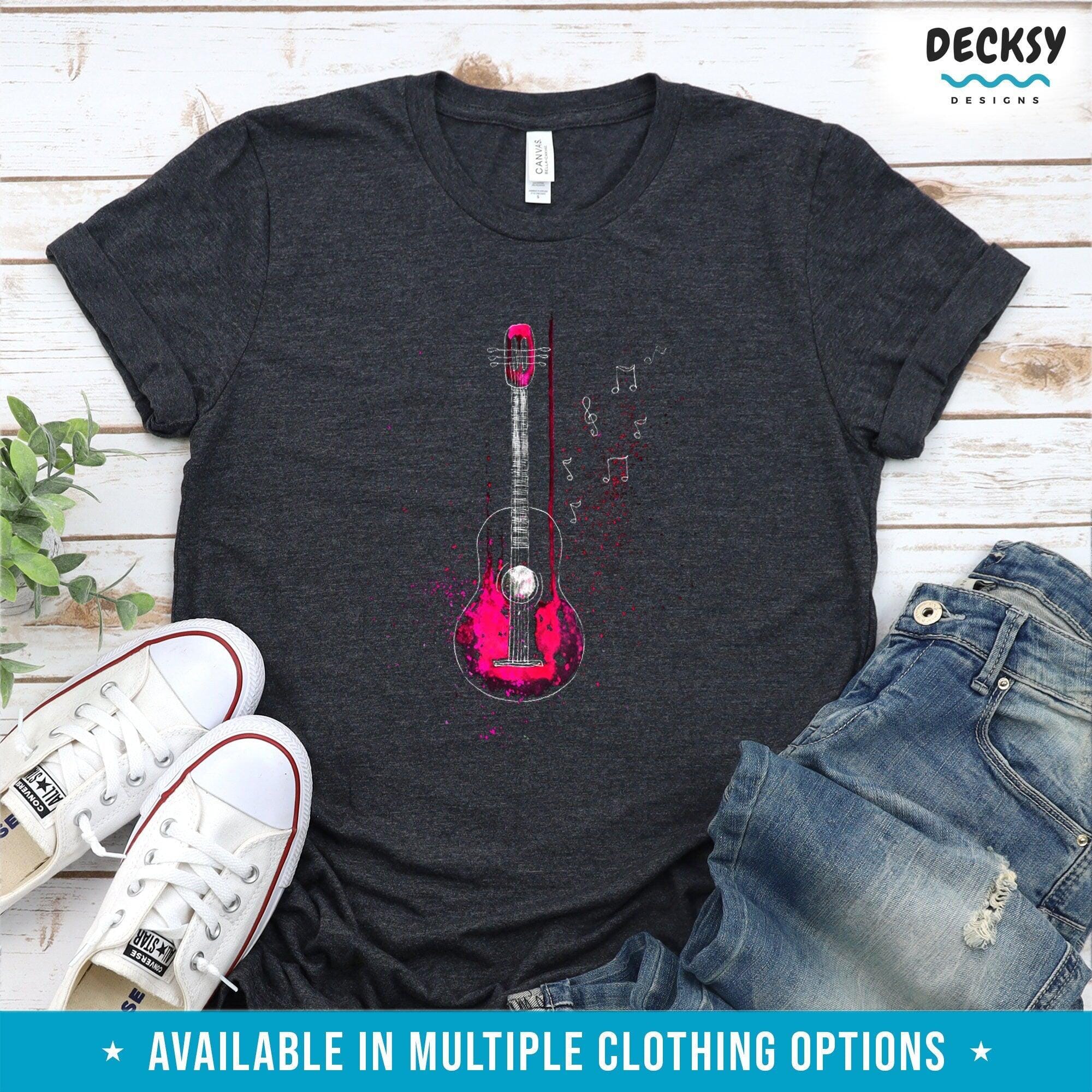 Guitar Shirt, Gift For Guitarist-Clothing:Gender-Neutral Adult Clothing:Tops & Tees:T-shirts:Graphic Tees-DecksyDesigns