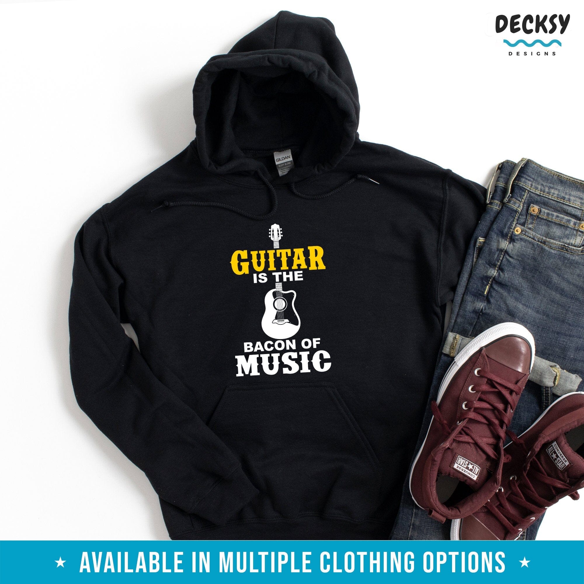 Guitar Shirt, Music Teacher Gift-Clothing:Gender-Neutral Adult Clothing:Tops & Tees:T-shirts:Graphic Tees-DecksyDesigns