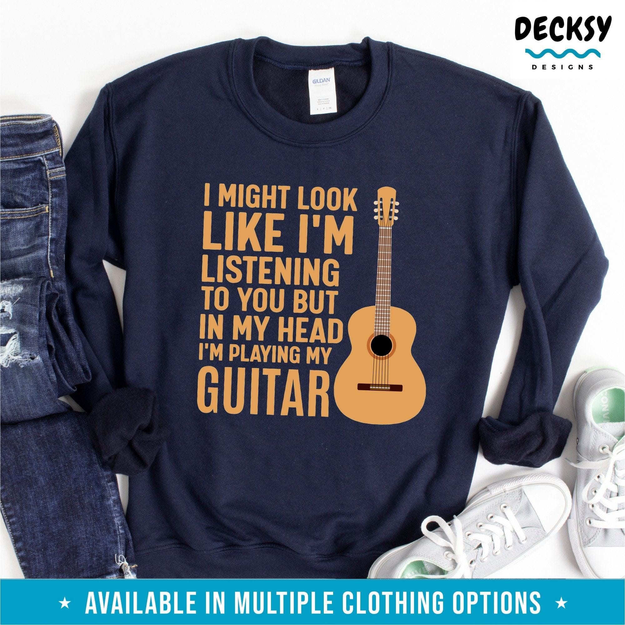 Guitarist Shirt, Gift for Guitar Player-Clothing:Gender-Neutral Adult Clothing:Tops & Tees:T-shirts:Graphic Tees-DecksyDesigns