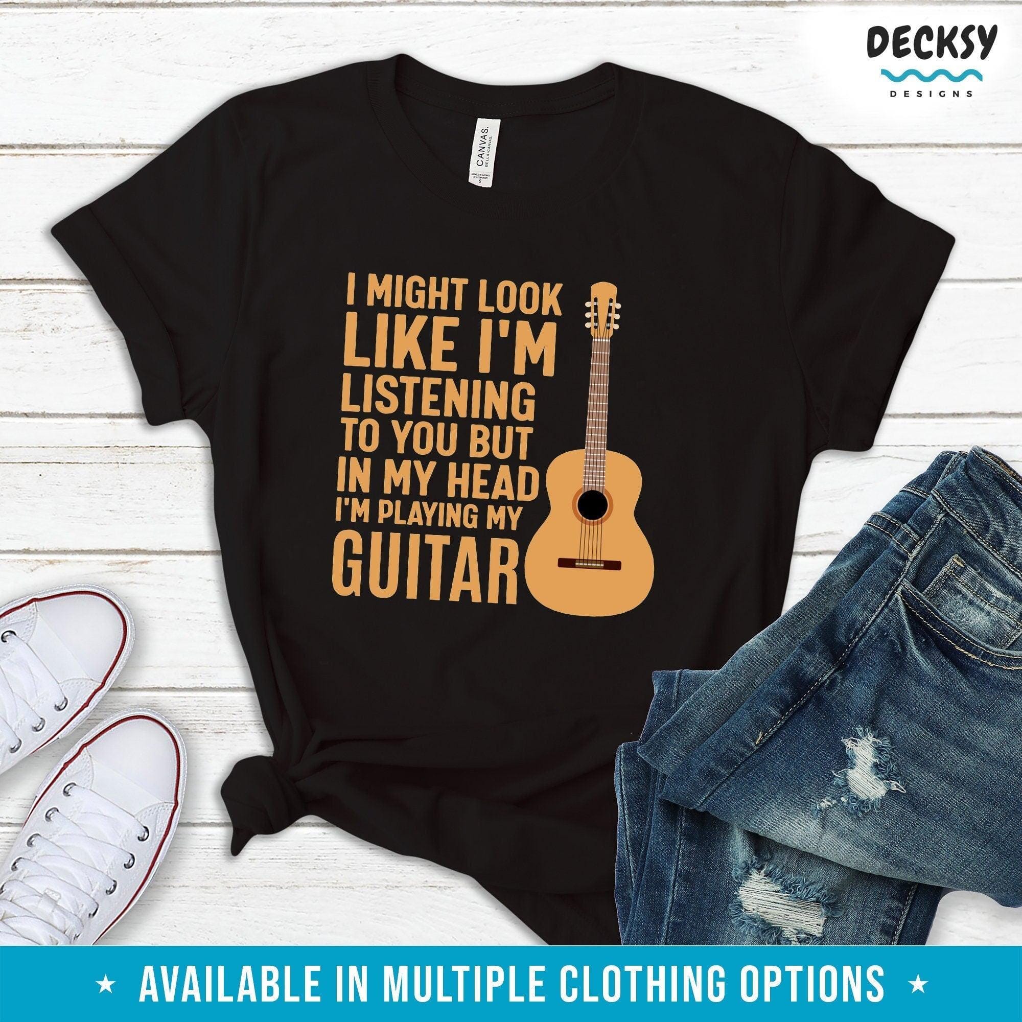 Guitarist Shirt, Gift for Guitar Player-Clothing:Gender-Neutral Adult Clothing:Tops & Tees:T-shirts:Graphic Tees-DecksyDesigns