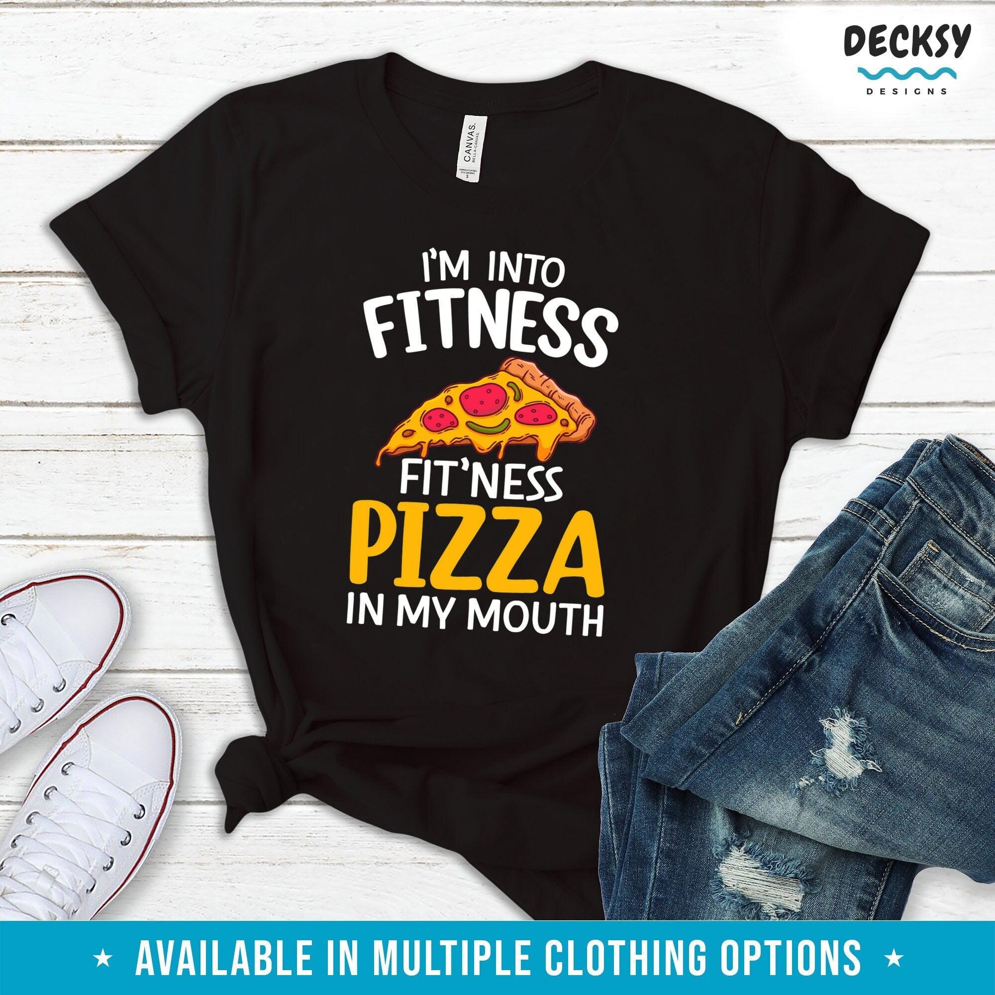 Gym Shirt, Pizza Lover Gift-Clothing:Gender-Neutral Adult Clothing:Tops & Tees:T-shirts:Graphic Tees-DecksyDesigns