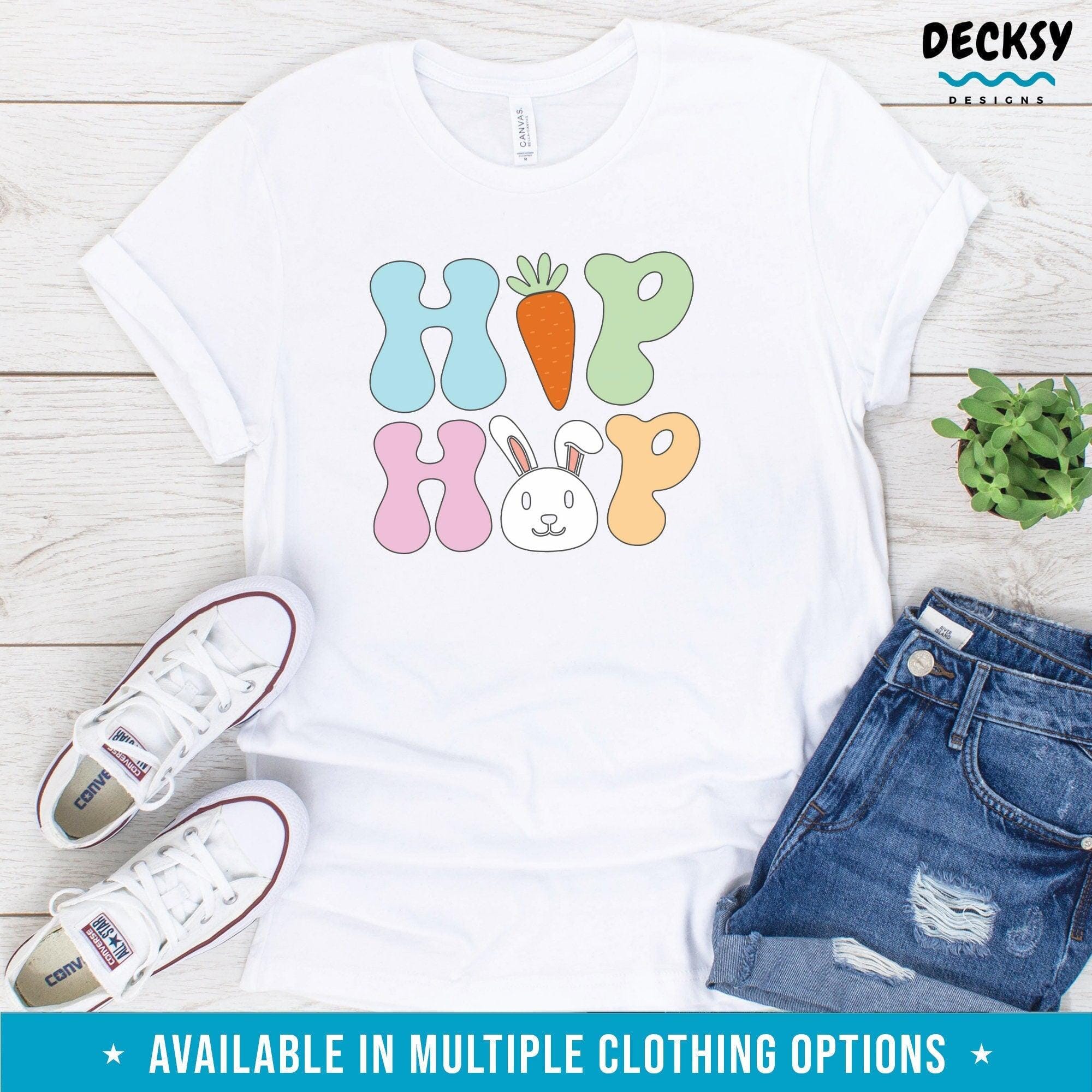 Hip Hop Bunny Easter Tshirt, Rabbit Lover Gift-Clothing:Gender-Neutral Adult Clothing:Tops & Tees:T-shirts:Graphic Tees-DecksyDesigns