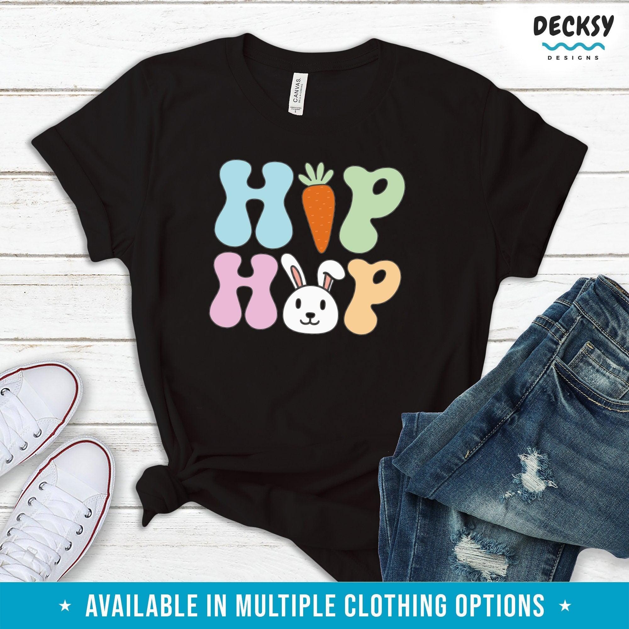 Hip Hop Bunny Easter Tshirt, Rabbit Lover Gift-Clothing:Gender-Neutral Adult Clothing:Tops & Tees:T-shirts:Graphic Tees-DecksyDesigns