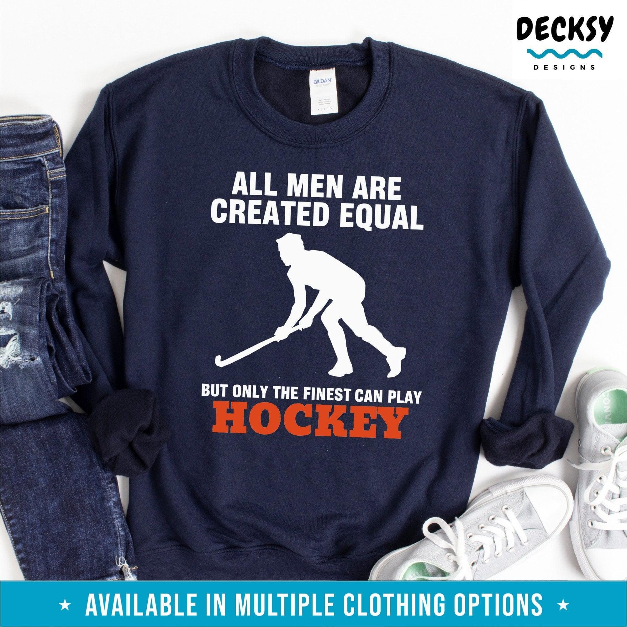 Hockey Player Shirt For Men, Sportsman Gift-Clothing:Gender-Neutral Adult Clothing:Tops & Tees:T-shirts:Graphic Tees-DecksyDesigns