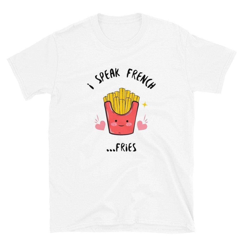 I Speak French Fries Tshirt, Foodie Gift-Clothing:Gender-Neutral Adult Clothing:Tops & Tees:T-shirts-DecksyDesigns