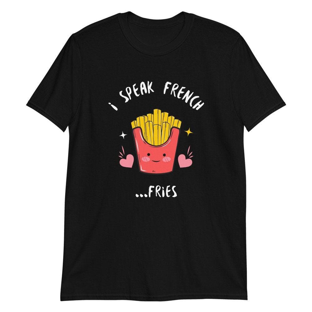 I Speak French Fries Tshirt, Foodie Gift-Clothing:Gender-Neutral Adult Clothing:Tops & Tees:T-shirts-DecksyDesigns