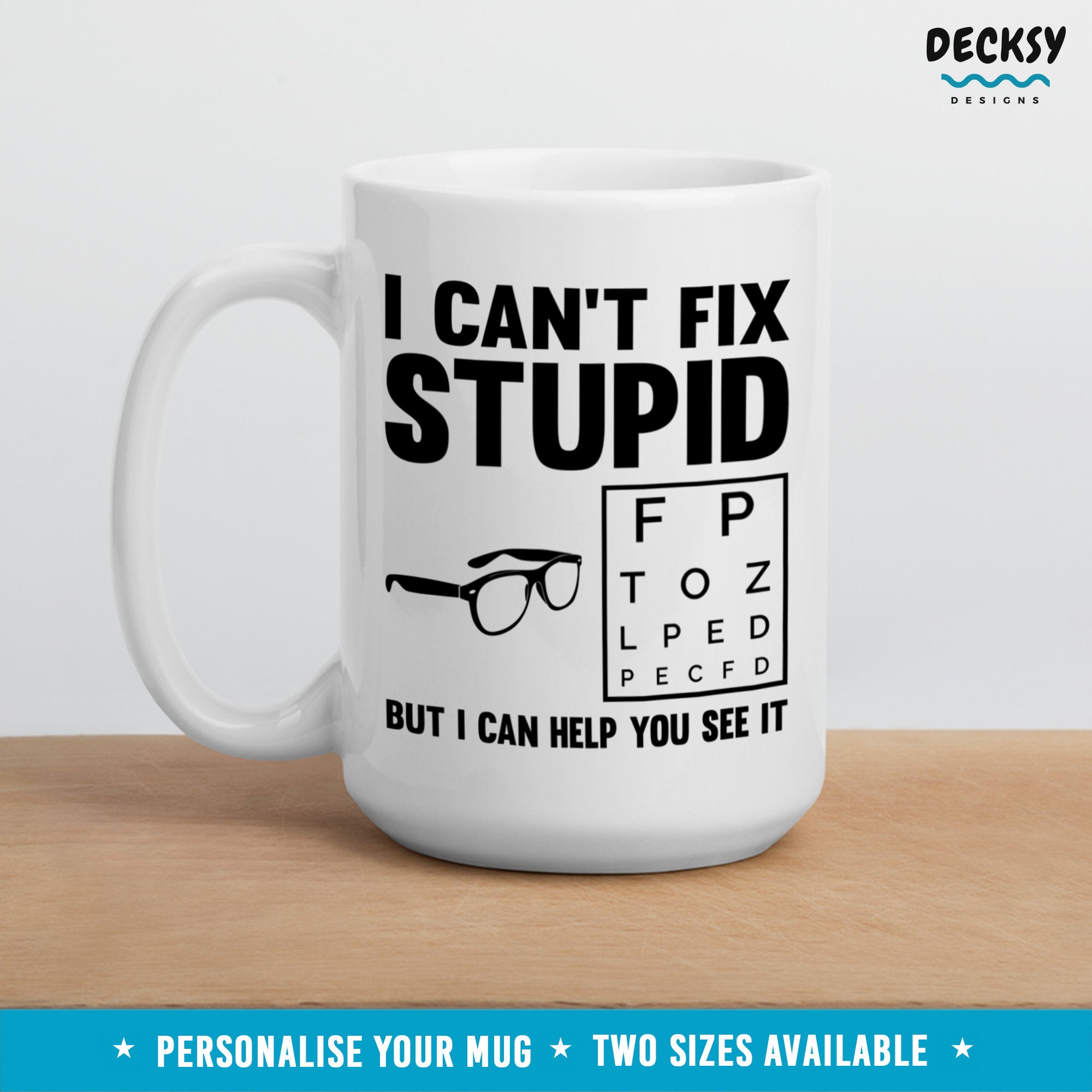 Funny Optometry Mug, Gift For Eye Doctor, Ophthalmologist Gift, Custom Optometrist Mug, Personalised Ophthalmology Gift, Eye Surgeon Gift Mugs by DecksyDesigns