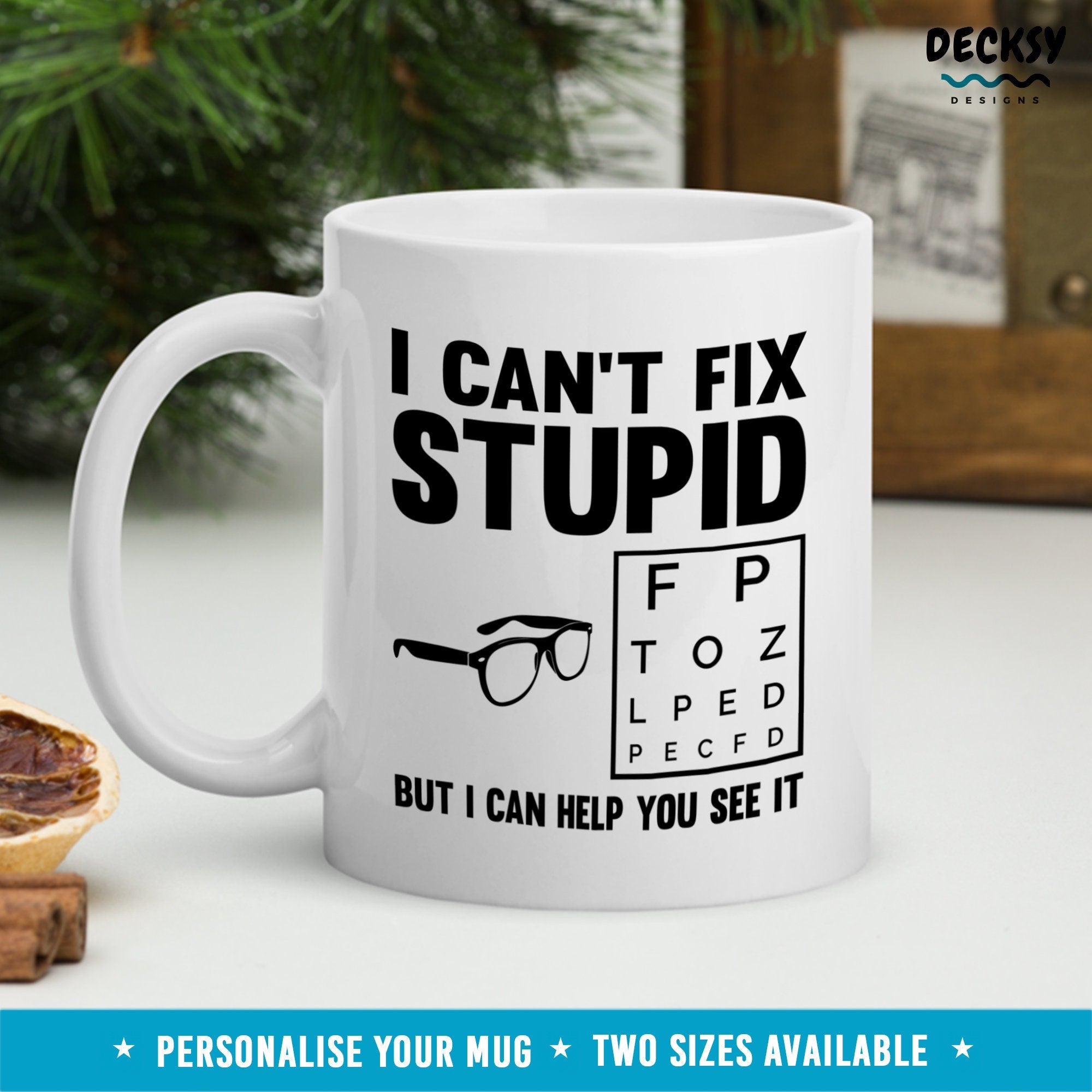 Funny Optometry Mug, Gift For Eye Doctor, Ophthalmologist Gift, Custom Optometrist Mug, Personalised Ophthalmology Gift, Eye Surgeon Gift Mugs by DecksyDesigns
