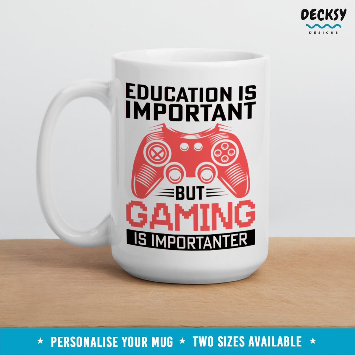 Gamer Coffee Mug, Custom Gaming Gift, Funny Game Lover Coffee Mug, Personalised Dad Birthday Gift, Retro Gaming Gift for Video Game Player Mugs by DecksyDesigns