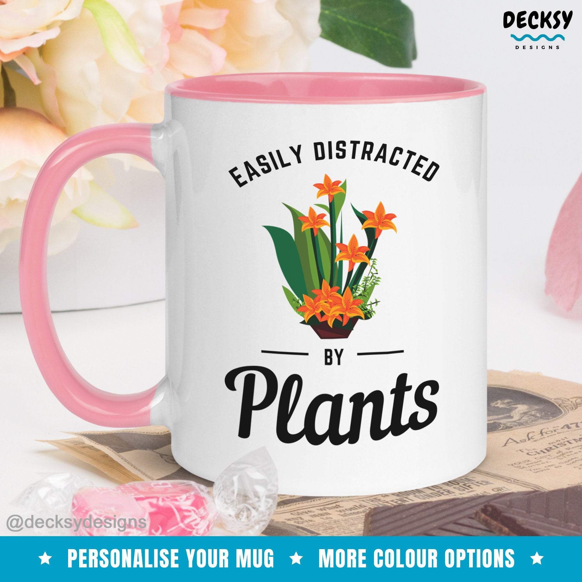 Gardening Mug, Custom Gift for Plant Mom, Plant Coffee Mug, Gift For Plant Lover, Personalised Gift for Plant Lady, Gift for Garden Lover Mugs by DecksyDesigns