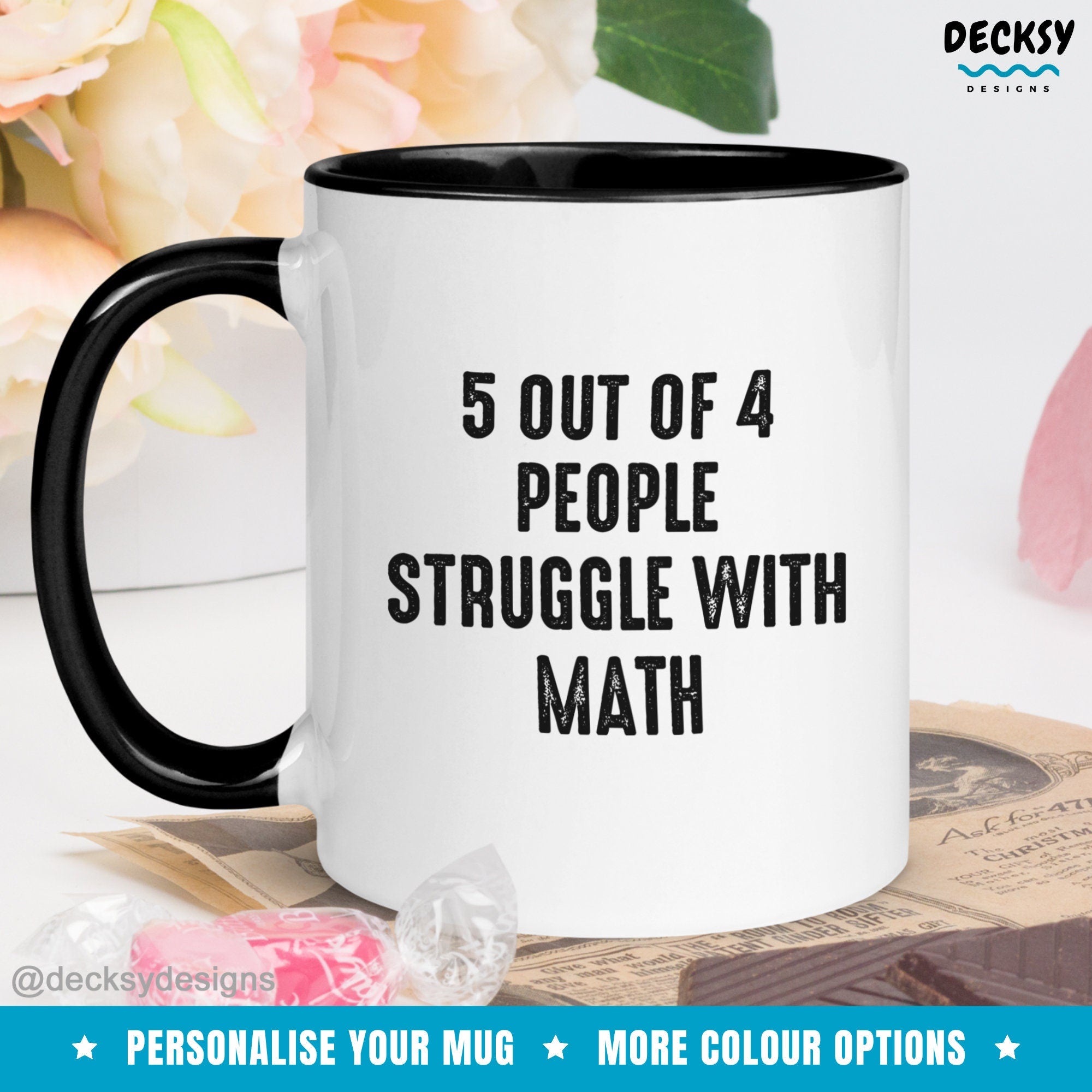 Math Pun Mug, Math Joke Mug, Mathematics Mug, Mathematician Gift, Funny Math Student Gift, Personalised Math Teacher Gift, Custom Coffee Mug Mugs by DecksyDesigns