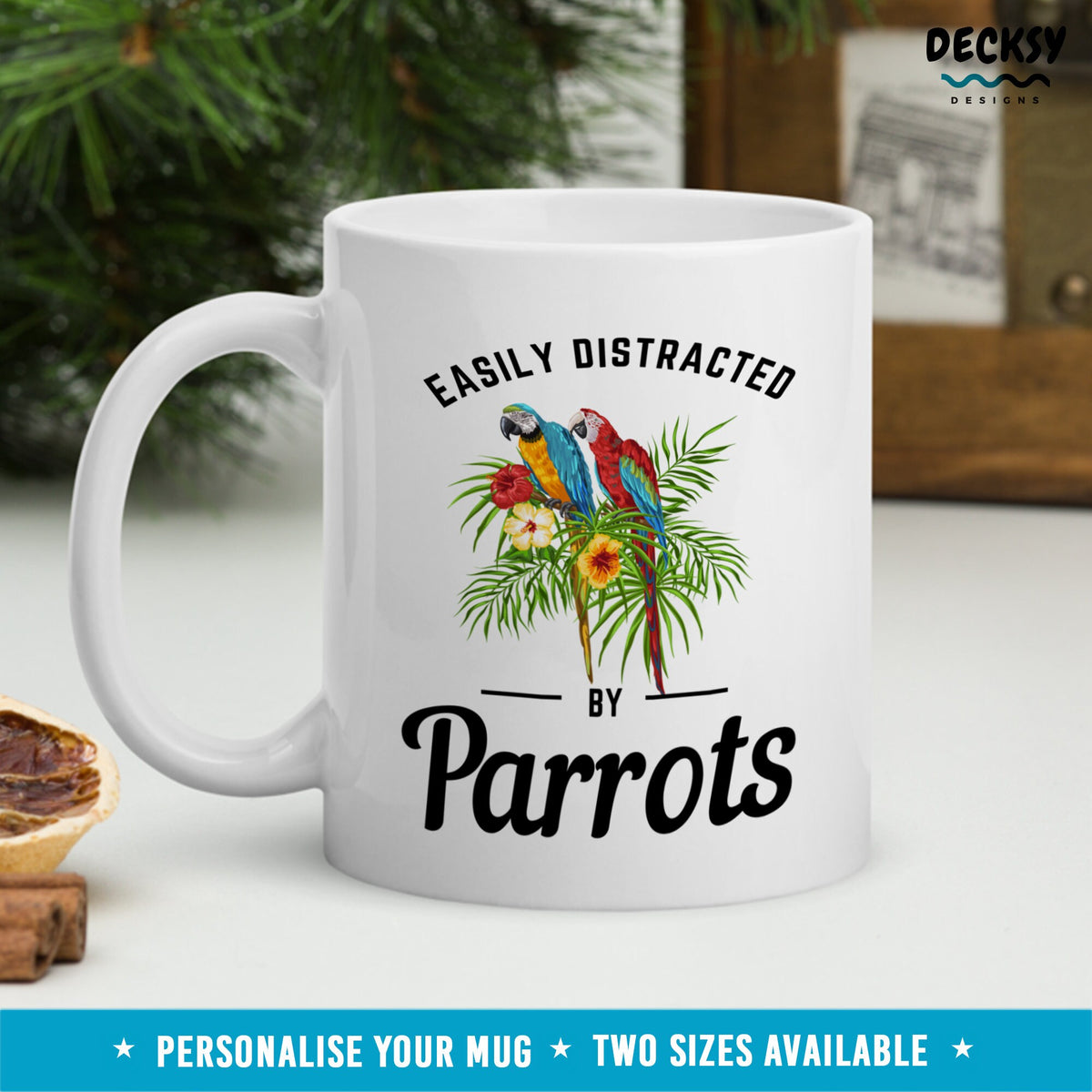 Parrot Lover Gift, Funny Parrot Mug, Custom Macaw Mug, Blue And Gold Macaw, Scarlet Macaw Mug, Macaw Mom Gift, Parrot Bird Lover Coffee Mug Mugs by DecksyDesigns