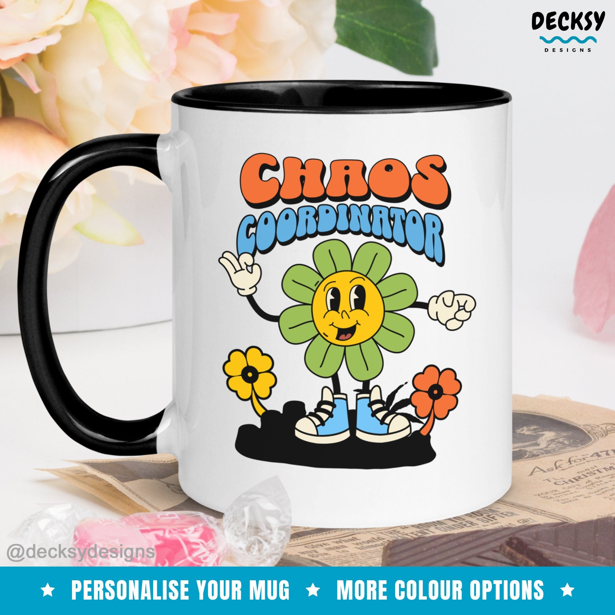 Chaos Coordinator Mug, Custom Assistant Gift, Thank You Gift For Boss, Personalised Project Coordinator Coworker Gifts, Wedding Planner Gift Mugs by DecksyDesigns