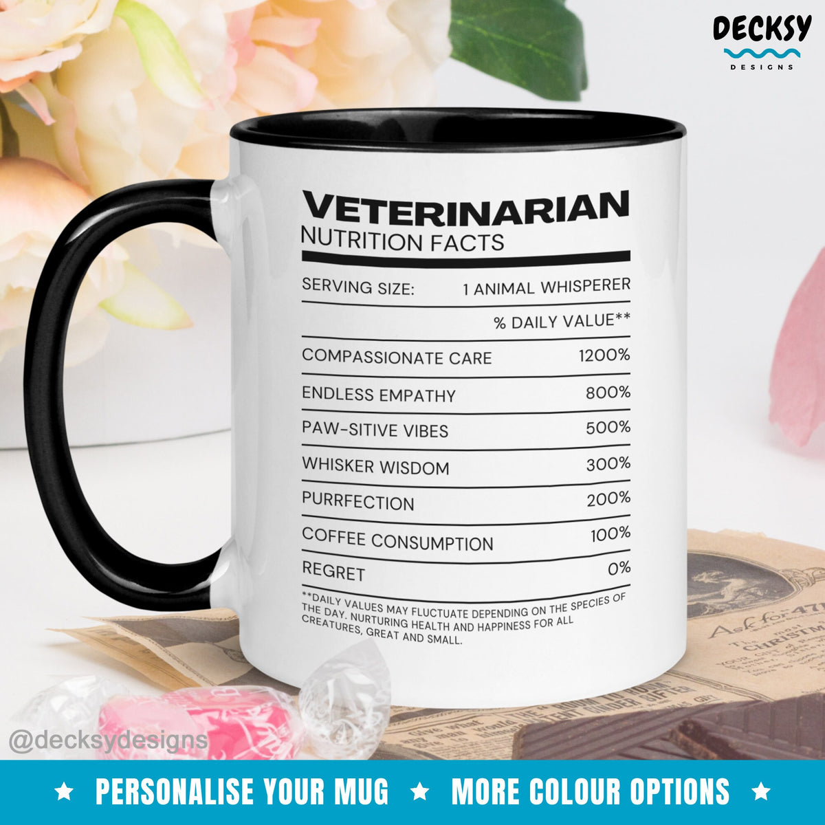 Veterinarian Mug, Funny Vet Gift, Personalised Vet Mug, Veterinary Doctor Gift, Custom Vet Tech Student Gifts, Vet Nurse Appreciation Mug Mugs by DecksyDesigns