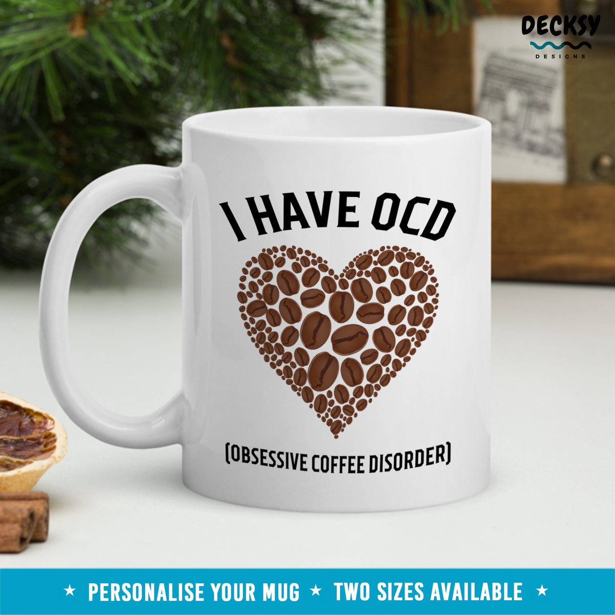 Coffee Lover Mug, Custom Ocd Mug Funny, Personalised Caffeine Addict Womens Coffee Cup, Coworker Gift, Office Coffee Mug, Caffeine Queen Mug Mugs by DecksyDesigns