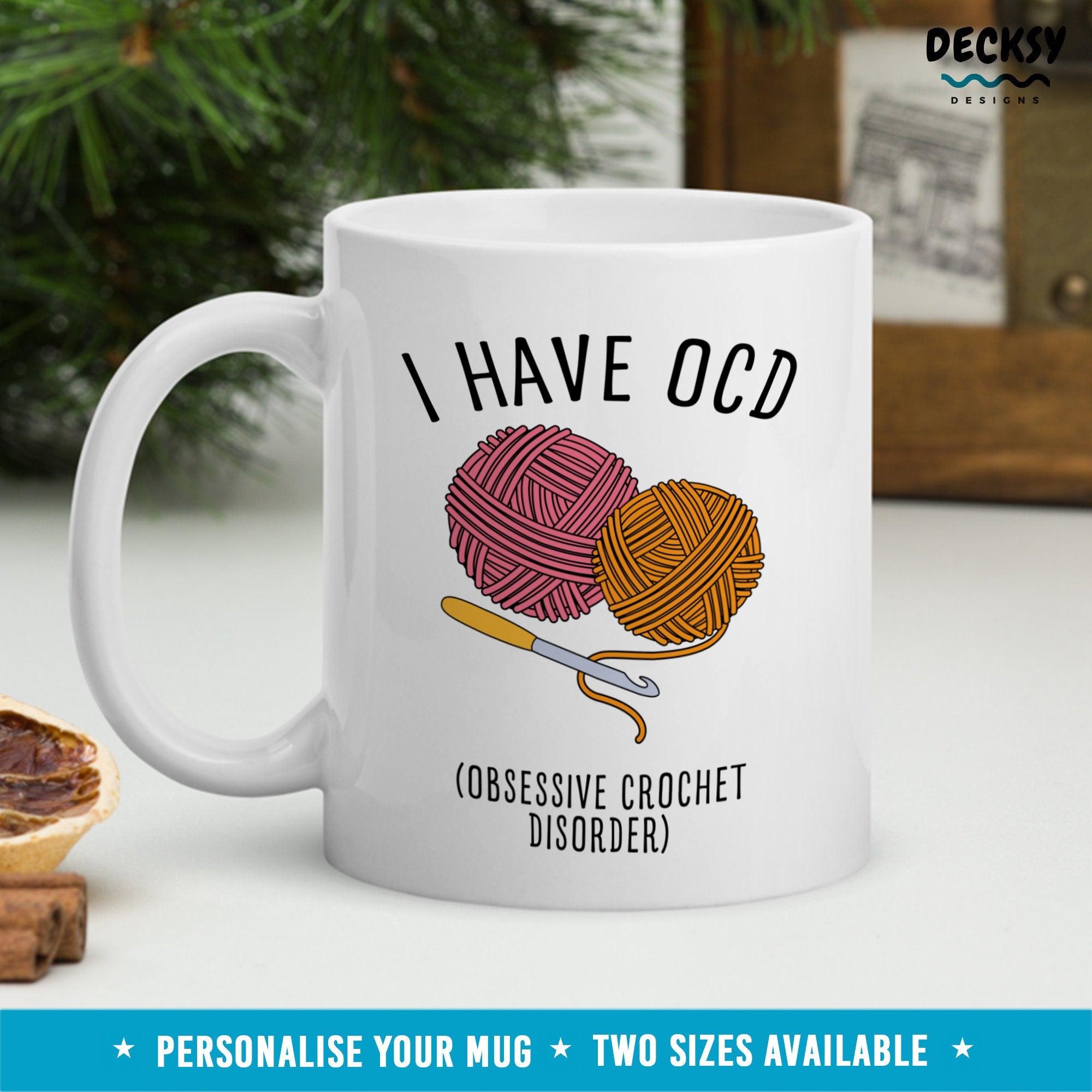 Crocheting Mug, Custom Crochet Lover Gift, Craft Lover Gift, Gift For Sewing Mom, Crochet Queen Coffee Cup, Knitting Grandma, Seamstress Mug Mugs by DecksyDesigns