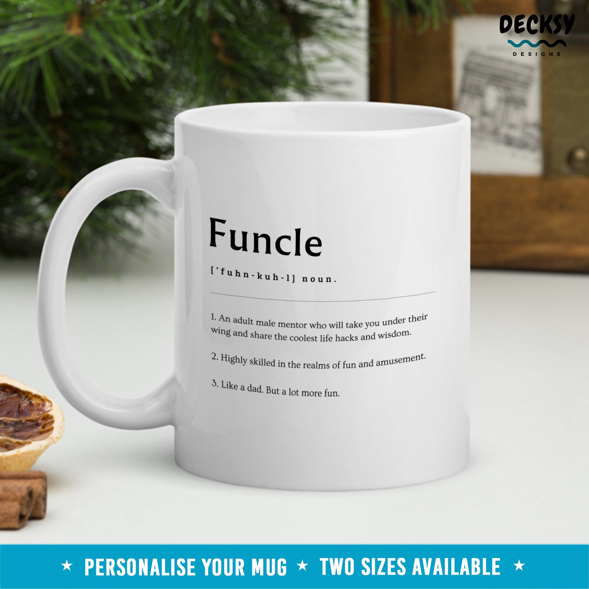 Funcle Mug, Custom Gift For Uncle, Funny Uncle Definition Coffee Mug, Best Uncle Birthday Gift From Nephew, Uncle To Be Gift, New Uncle Cup Mugs by DecksyDesigns