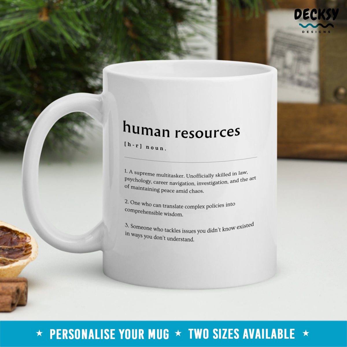 HR Manager Mug, Gift for Human Resources, Custom Hr Professional Mug, HR Coworker Birthday Gift, Funny HR Department Work Definition Mug Mugs by DecksyDesigns