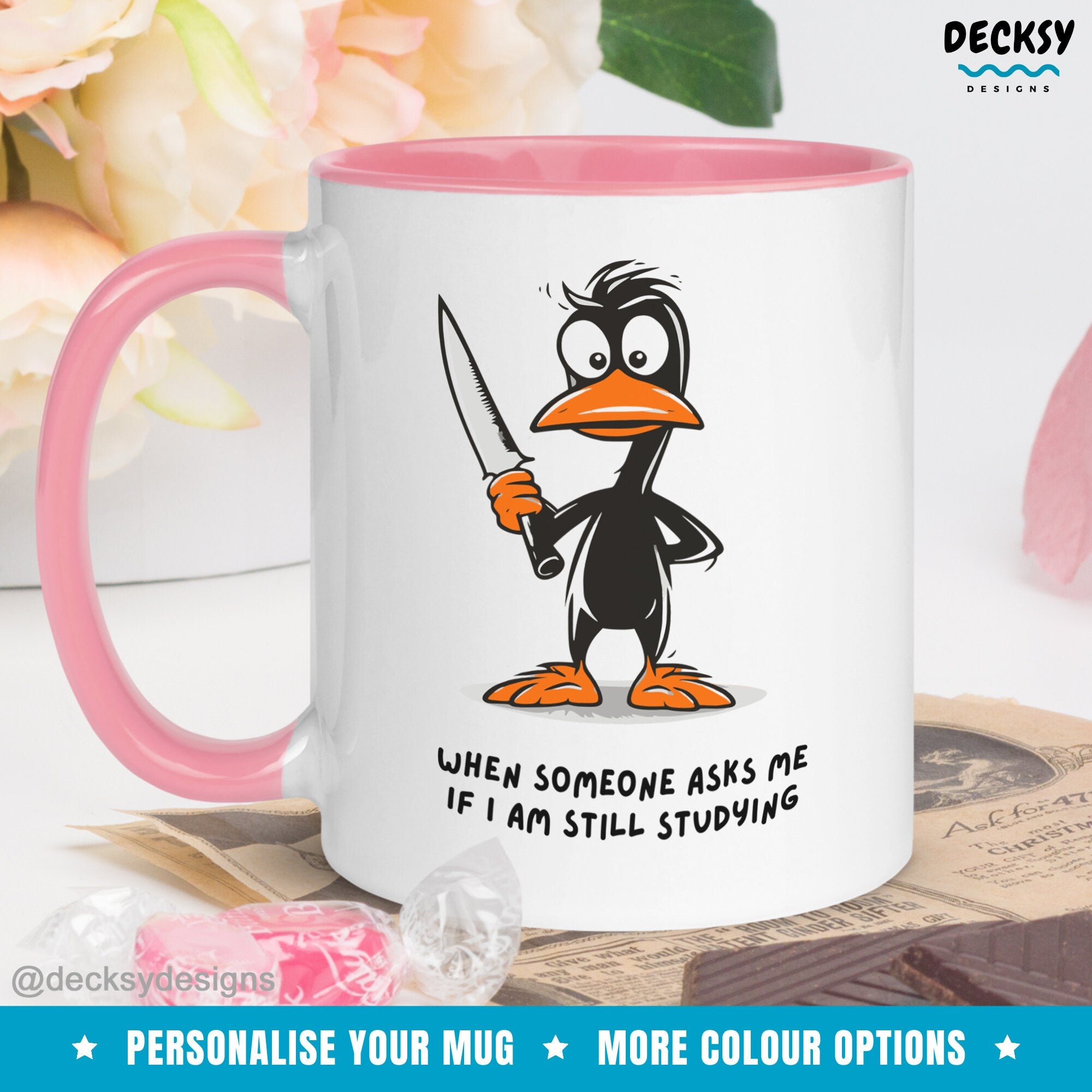 Phd Student Mug, Custom Gift For Doctoral Student, Doctorate Graduation Mug, Personalized Phd Gifts for Her, Funny Phd Candidate Coffee Mug Mugs by DecksyDesigns