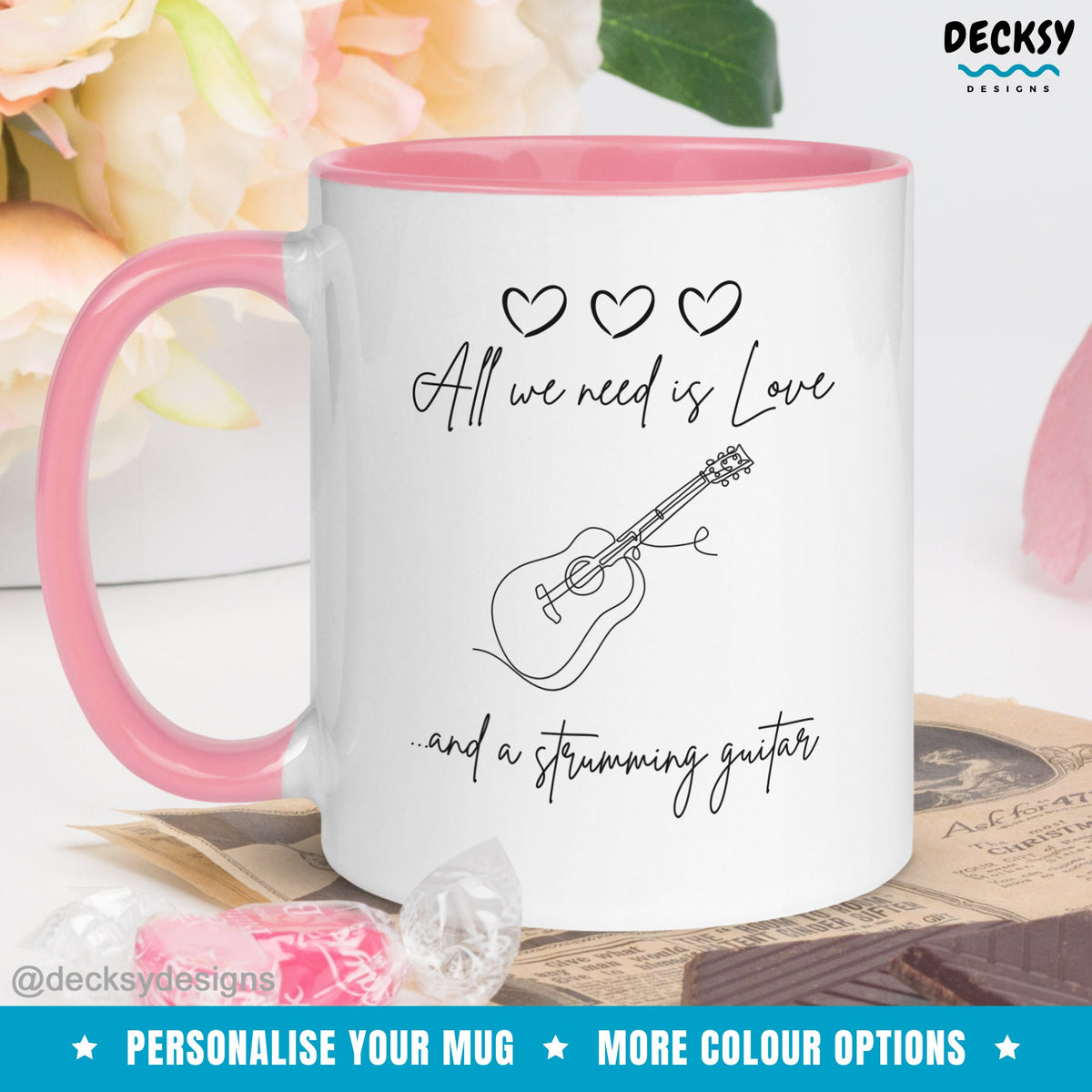 Guitarist Mug, Custom Guitar Player Gift, Music Teacher Gift, Musician Coffee Mug, Musical Gift Men, Guitar Dad Gift, Guitar Gift For Singer Mugs by DecksyDesigns