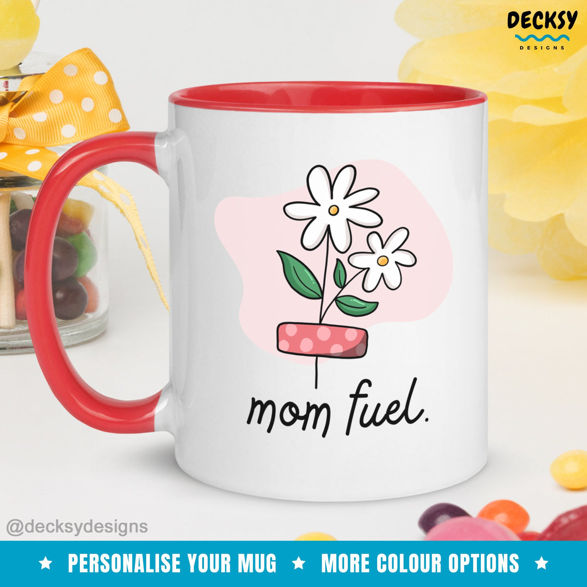 Mom Coffee Mug, Custom Gift For New Mum, Working Mama Office Mug, Flower Mum Birthday Gift From Daughter, Self Care Mug, Wife Birthday Gift Mugs by DecksyDesigns