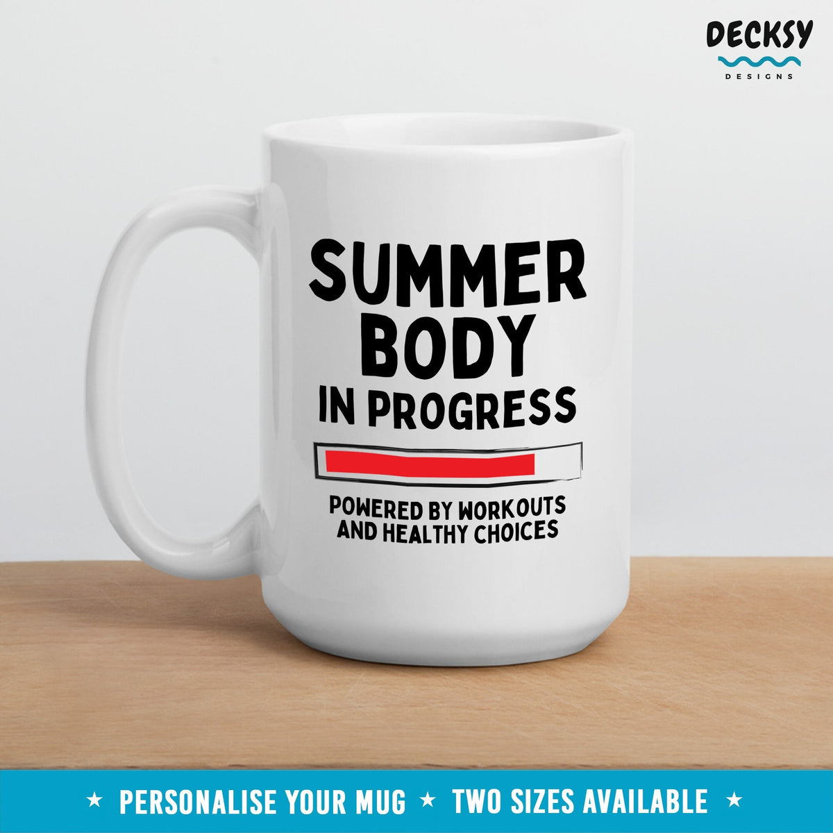 Funny Gym Motivation Mug, Exercise Training Mug, Fitness Goal Gift, Diet Nutrition Coffee Cup, Workout Progress Present, Body Positivity Mug Mugs by DecksyDesigns