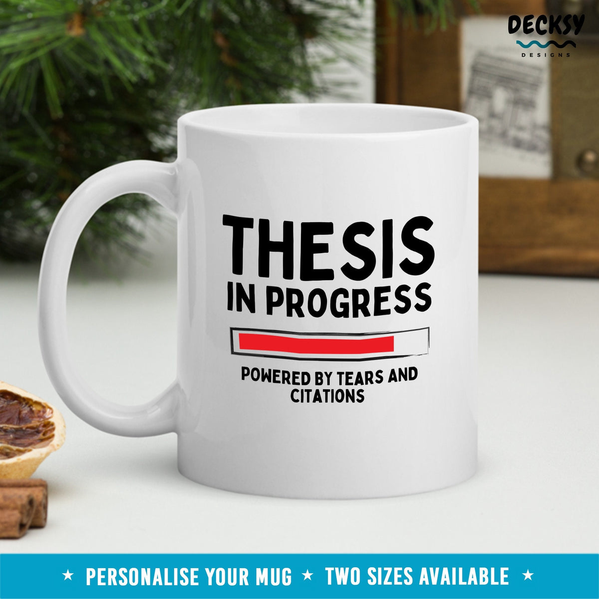 Phd Student Gift, Thesis Mug, Academic Gift, Custom Doctorate Present, Funny Research Mug, Phd Candidate, Professor Gift, Scholar Coffee Cup Mugs by DecksyDesigns