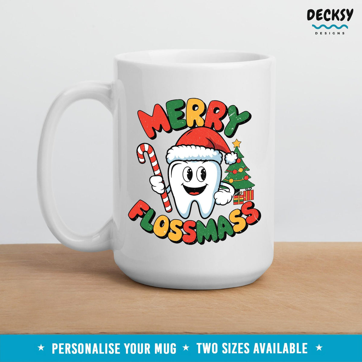 Dental Christmas Mug, Custom Dentist Gift, Xmas Dentist Gift, Dentist Mug, Dental Hygienist Gift, Dental Assistant Mug, Orthodontist Gifts Mugs by DecksyDesigns