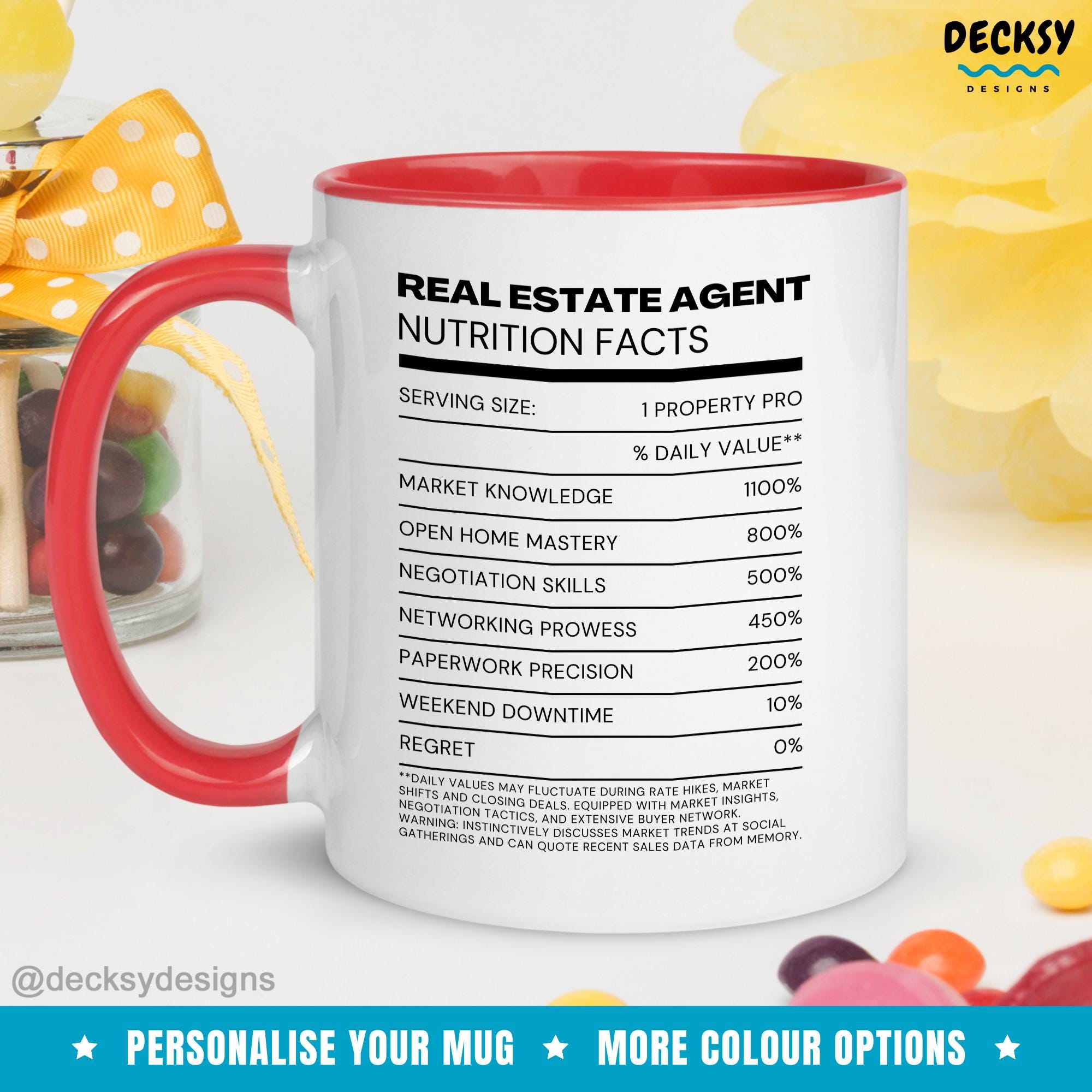 Real Estate Agent Gift Mug, Custom Realtor Appreciation Gifts, Funny Property Agent Thank You Mug, Sellers Agent Mug, Personalised Gift Mugs by DecksyDesigns