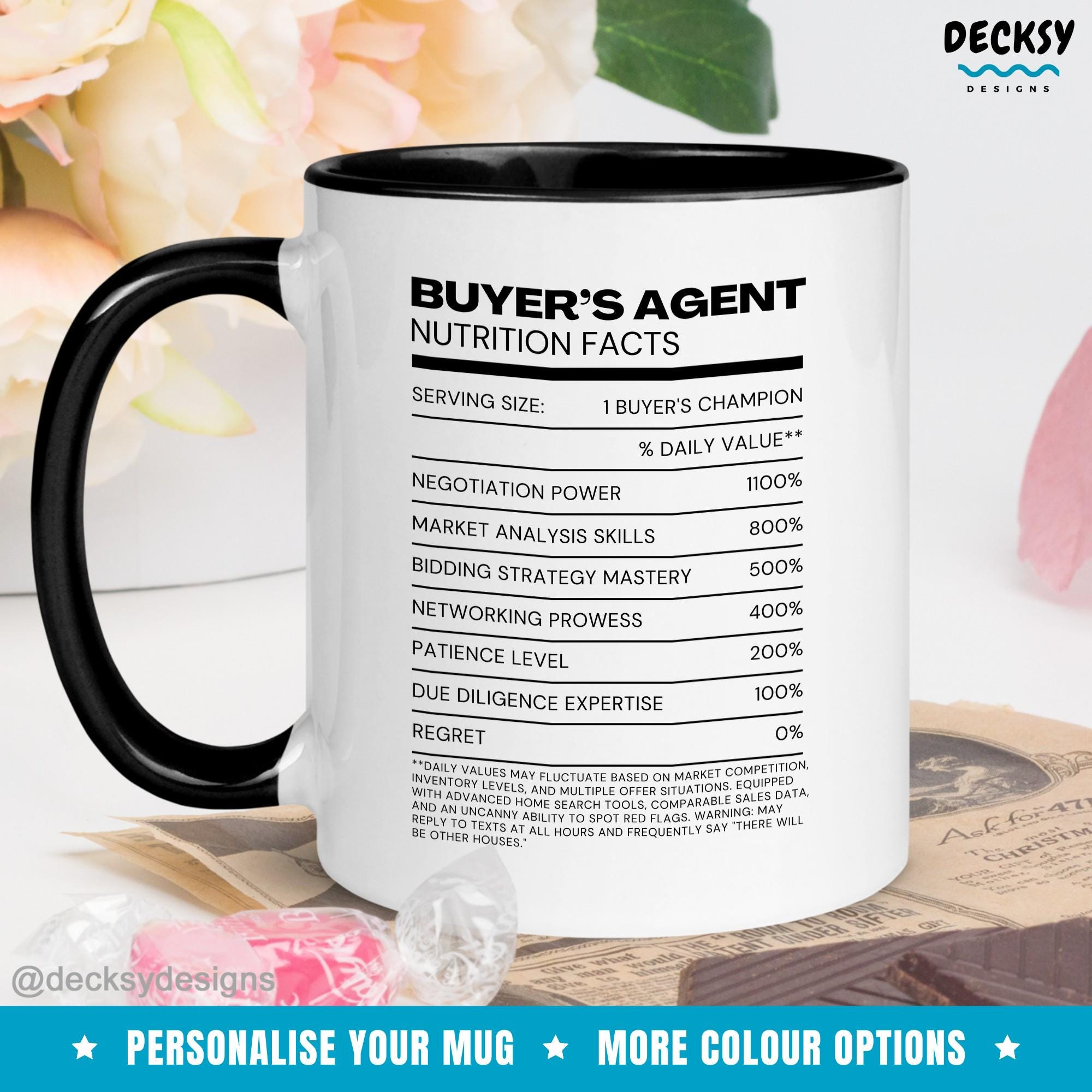 Buyers Agent Gift, Realtor Gift Cup, Custom Realtor Gifts, Real Estate Gift Mug, Purchasing Agent Buyers Agent, Funny Property Agent Mug Mugs by DecksyDesigns