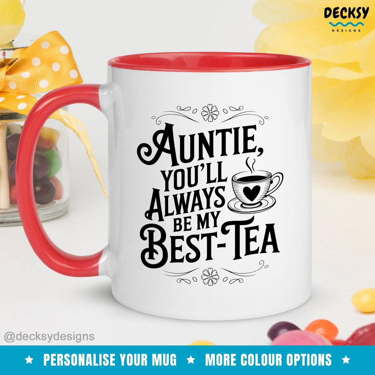 Custom Auntie Mug, Gift For Aunt, Aunt-Tea Gift, Tea Lover Gift From Nephew Neice, Sister Birthday Cup, Aunt Coffee Mug, Aunty Announcement Mugs by DecksyDesigns