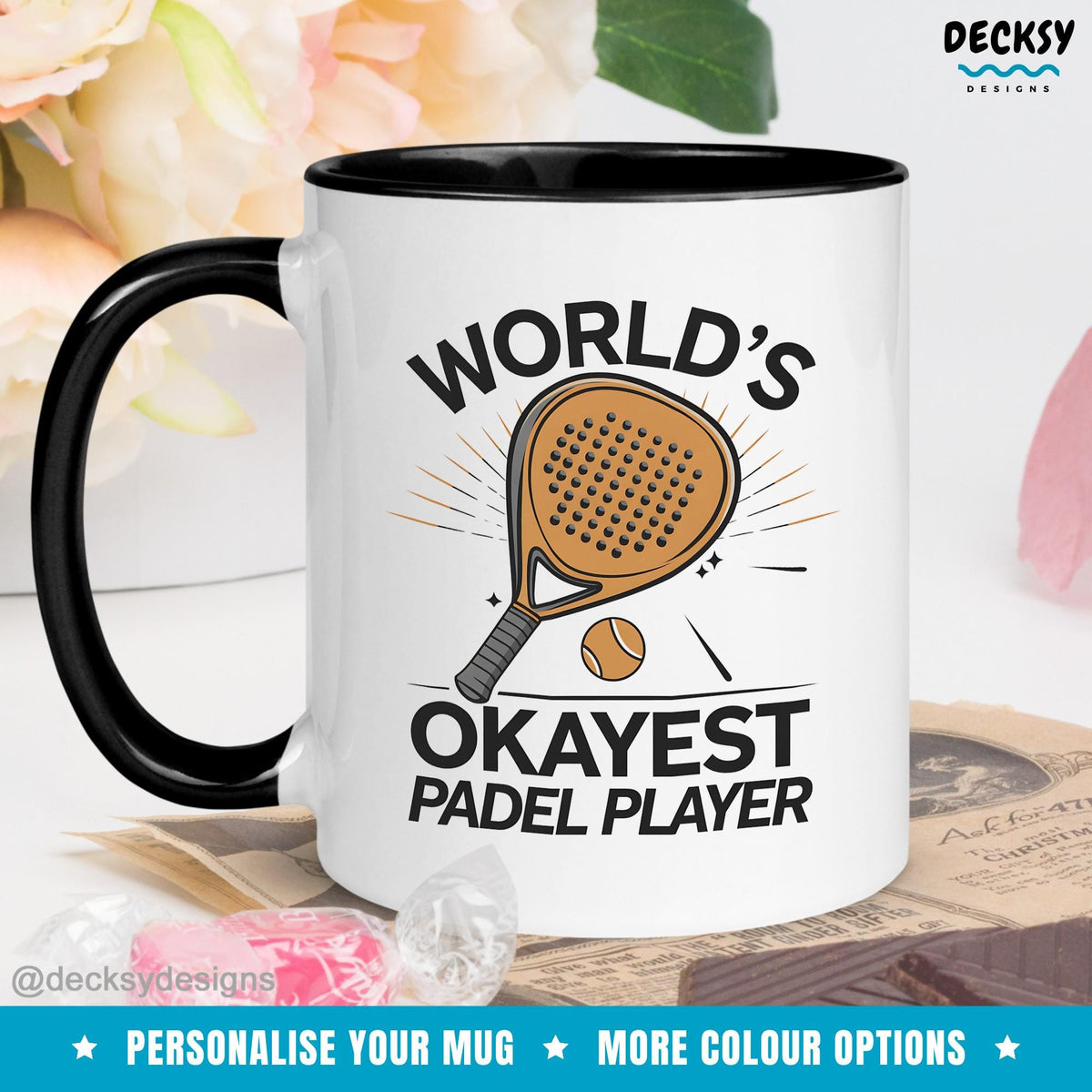Padel Player Mug, Personalised Funny Padel Gifts, Sports Mugs, Padel Gift For Wife, Mom Dad Padel Gift, Padel Player Gifts, Paddle Tennis Mugs by DecksyDesigns