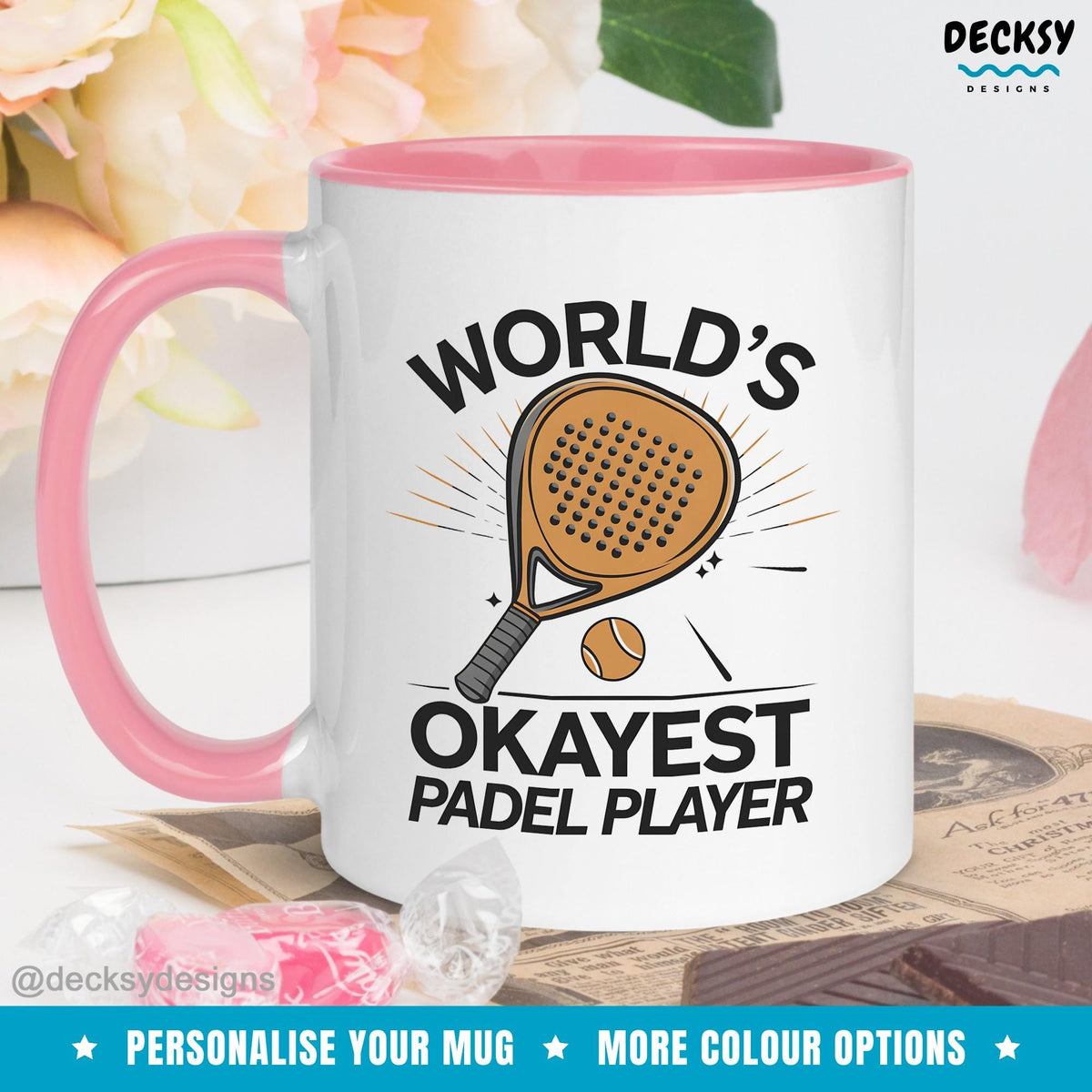 Padel Player Mug, Personalised Funny Padel Gifts, Sports Mugs, Padel Gift For Wife, Mom Dad Padel Gift, Padel Player Gifts, Paddle Tennis Mugs by DecksyDesigns